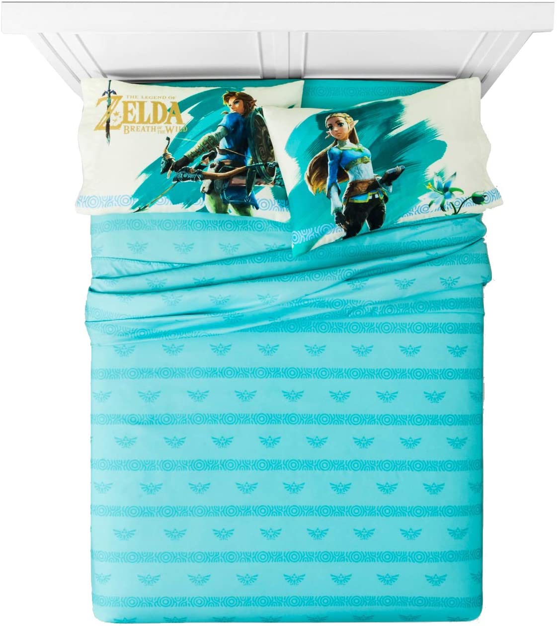 Price:$38.99 Legend of Zelda 4pc Microfiber Sheet Set (Full) : Home & Kitchen