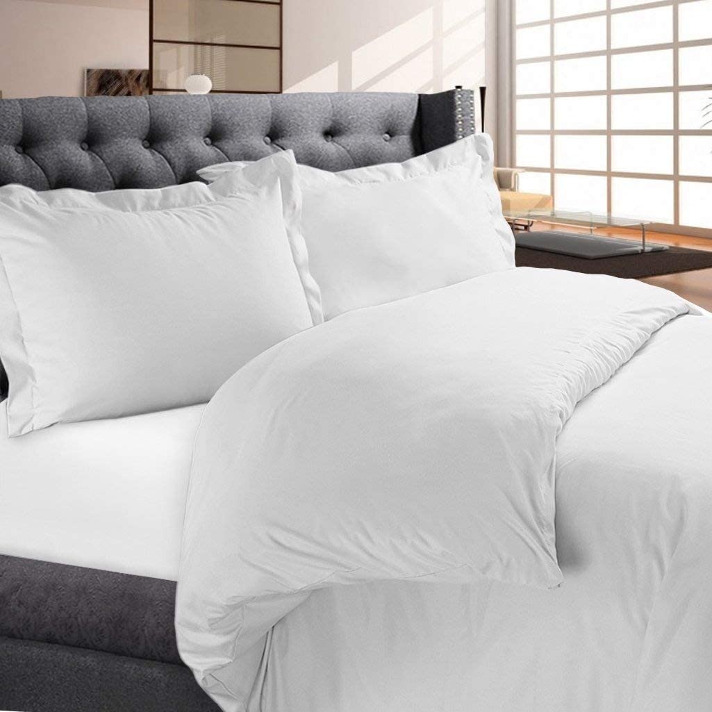 Price:$15.19 Duvet Cover Set (3 Pieces) by Night Guard | Hotel Quality Lightweight Brushed Microfiber | 1500 Thread Count Ultra Soft Luxurious Egyptian Quality | Premium Bedding Set (King/Cal King, White) : Home & Kitchen