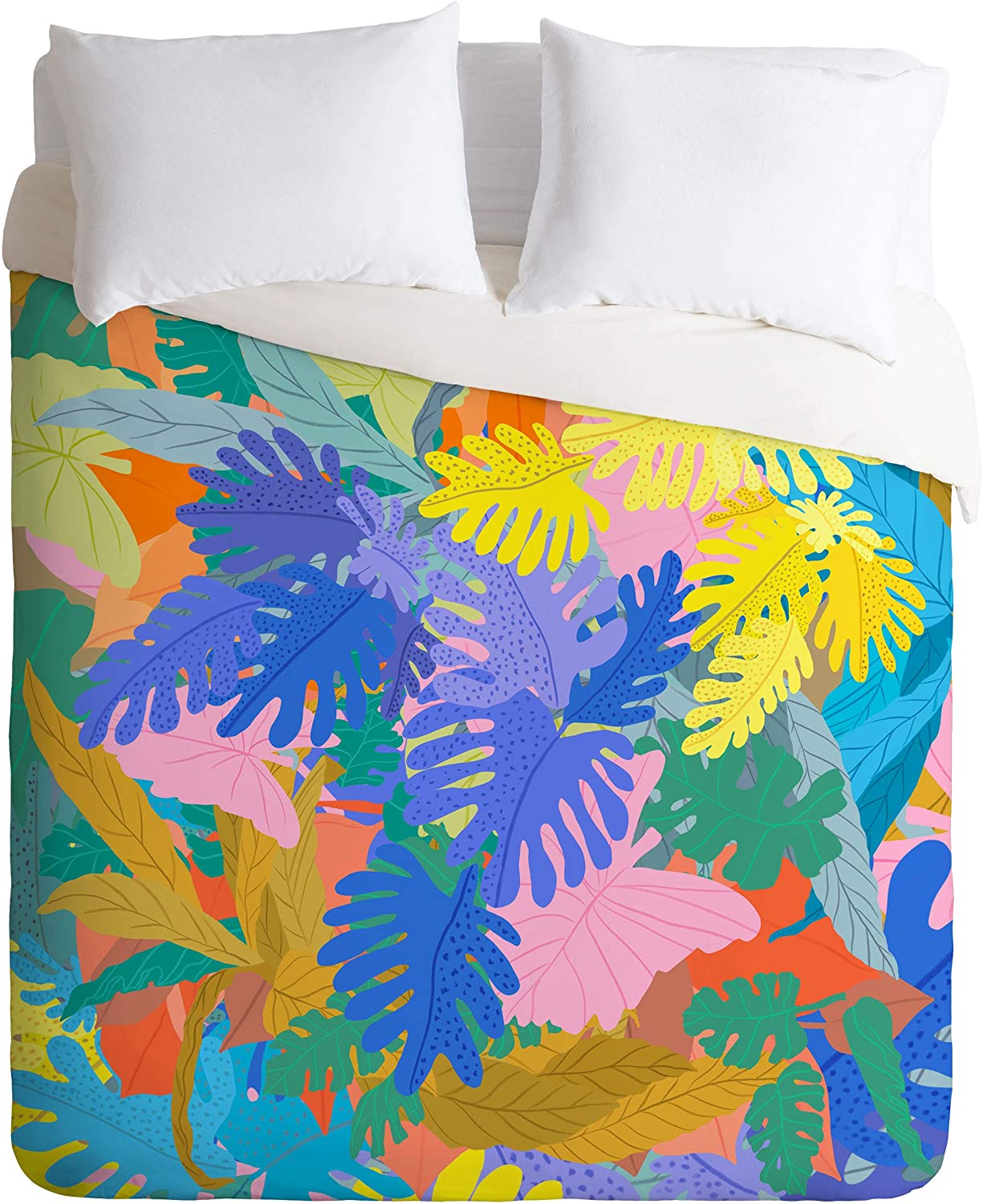 Price:$179.00 73302-dvqsek Sewzinski Tropical Overload Duvet Set with Pillowcase(s), King, Multi : Home & Kitchen