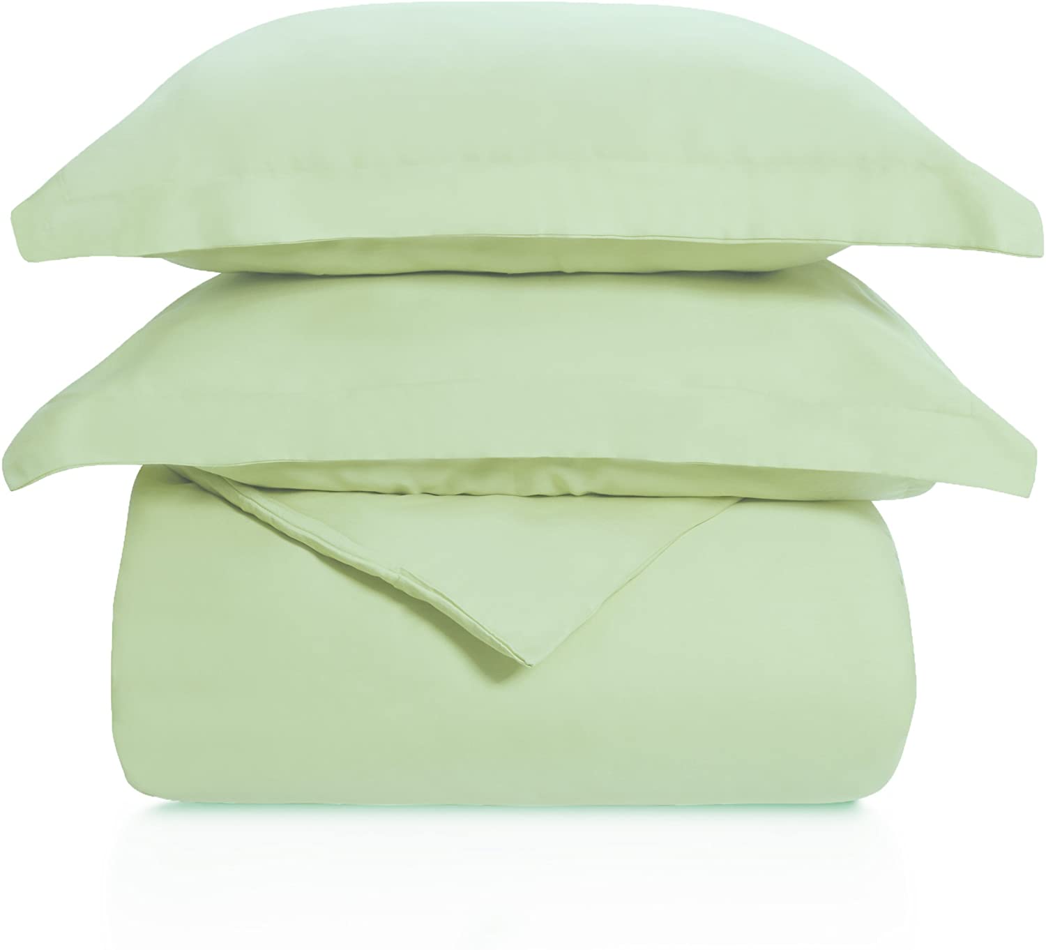 Price:$71.85 300 Thread Count King/Cal King Duvet Cover Set 100% Cotton Wrinkle Resistant, Mint : Home & Kitchen