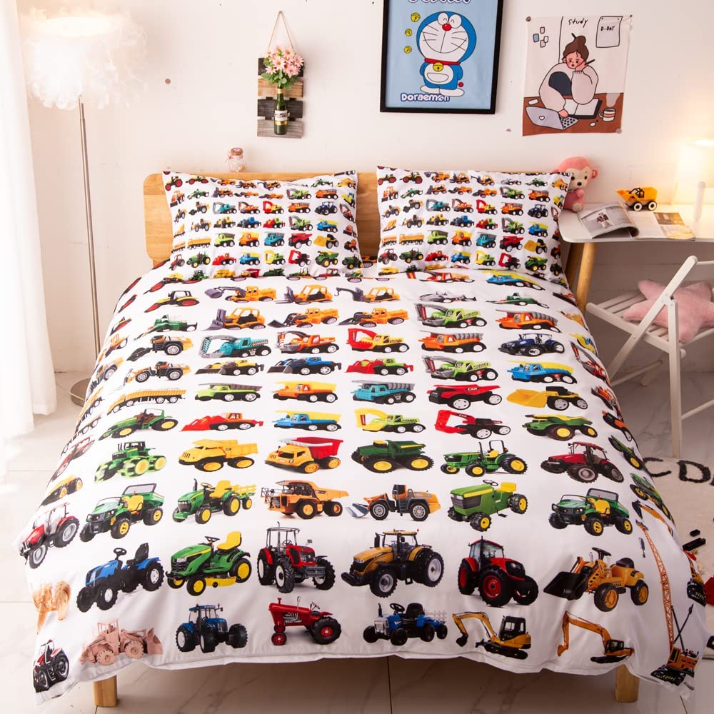Price:$56.99 Anime Bedding Duvet Covers 3D Print Bedding Sets Soft Full/Twin Size for Teen Kid's Children(No Comforter) (Trucks-3, Full-78"x90") : Home & Kitchen