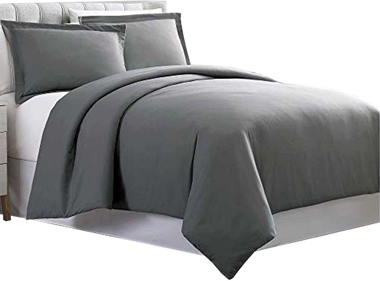 Price:$41.81 Urban Port Horten 3 Piece Full Size Microfiber Duvet Set, Charcoal Gray : Home & Kitchen