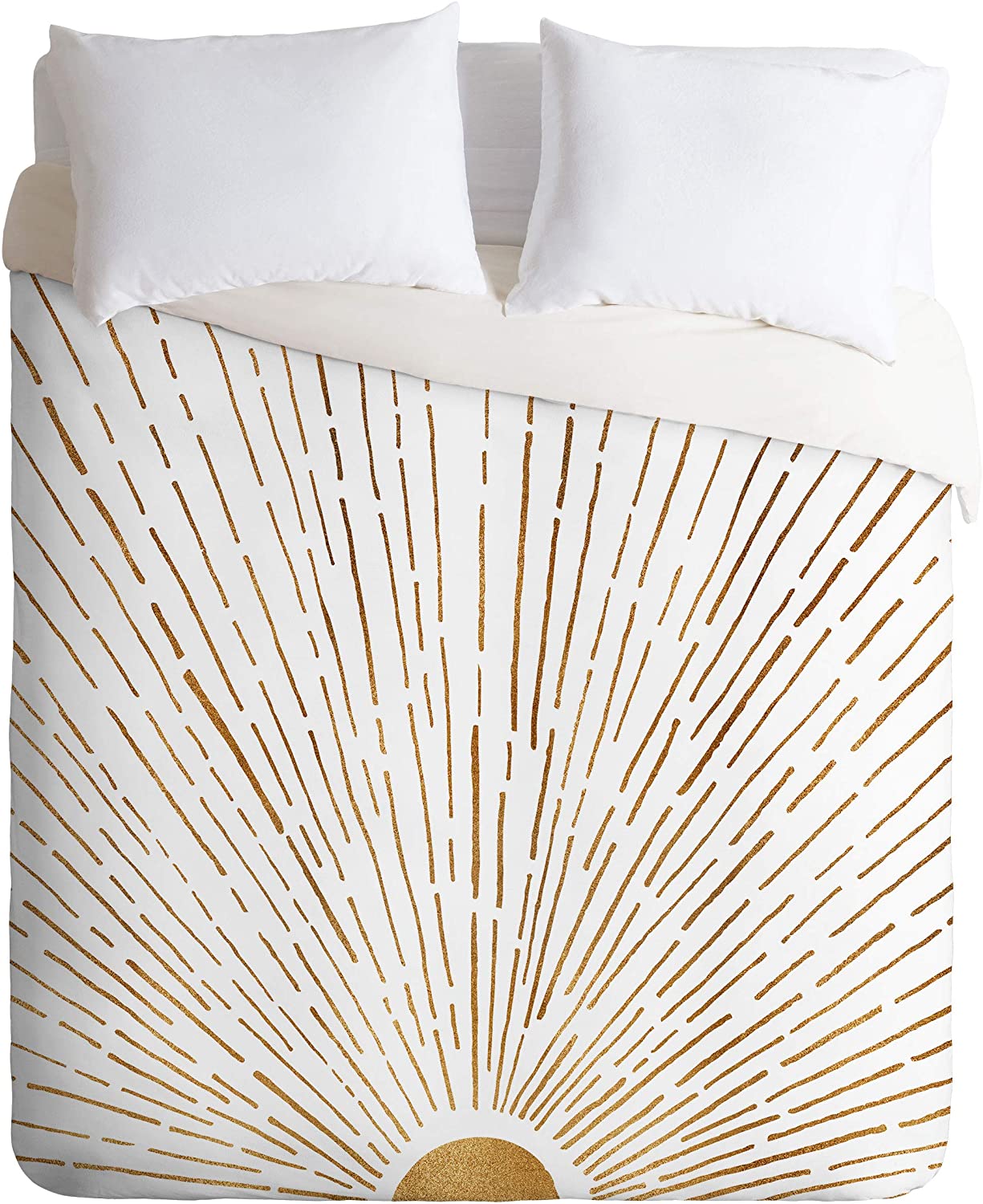 Price:$141.95 Modern Tropical Let The Sunshine in Full/Queen Duvet Cover and 2 Pillow Shams Set, Multi : Home & Kitchen