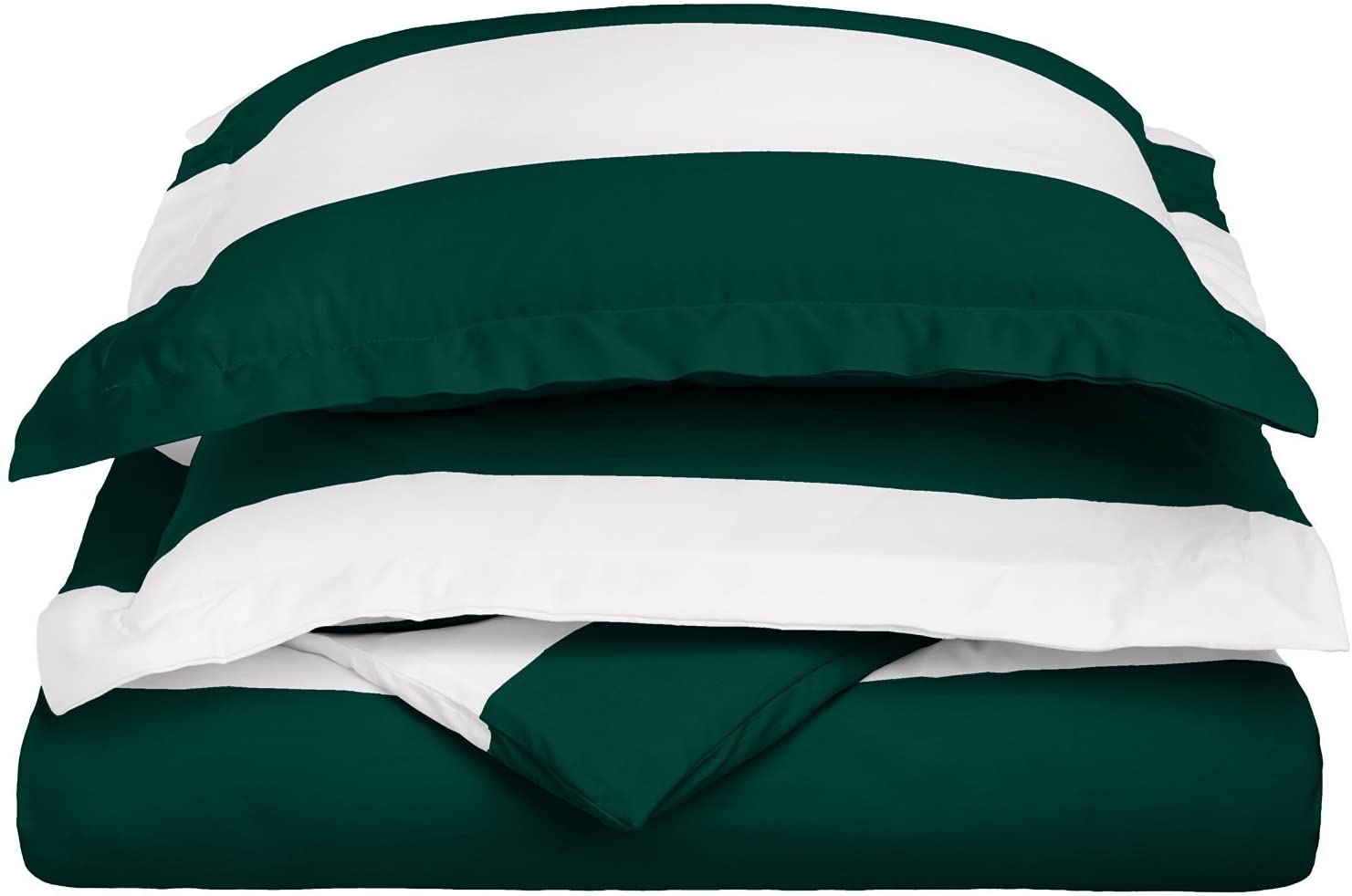 Price:$65.35 Stripe Kids Wrinkle Resistant Cotton Blend 600 Thread Count Full/Queen 3-Piece Duvet Cover Set, Hunter Green : Home & Kitchen