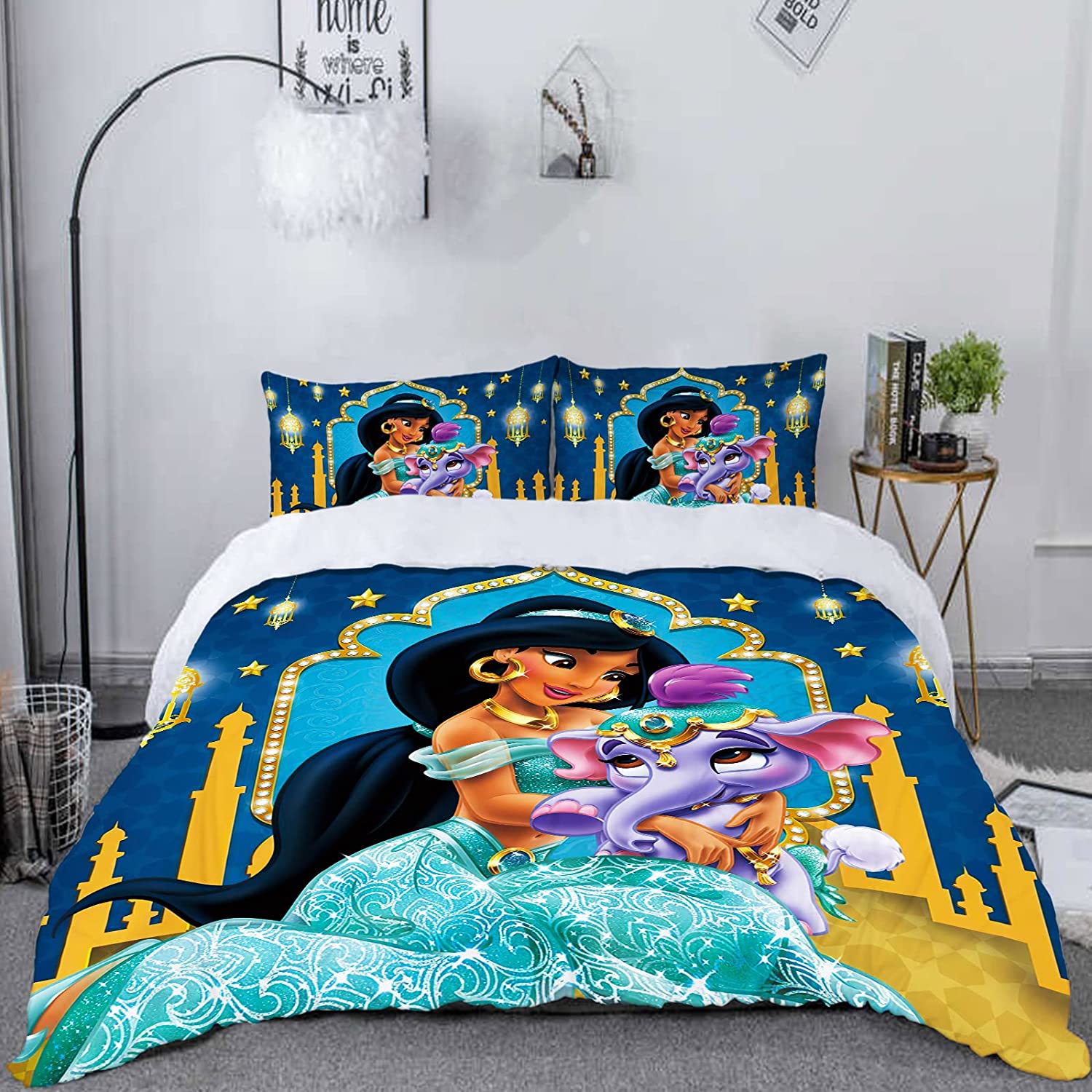 Price:$42.99 Set Aladdin 3D Anime Duvet Cover Bedding Sets for Boys Kids Teens Girls, 1 Quilt Cover 2 Pillowcases, Twin Size, No Comforter : Home & Kitchen
