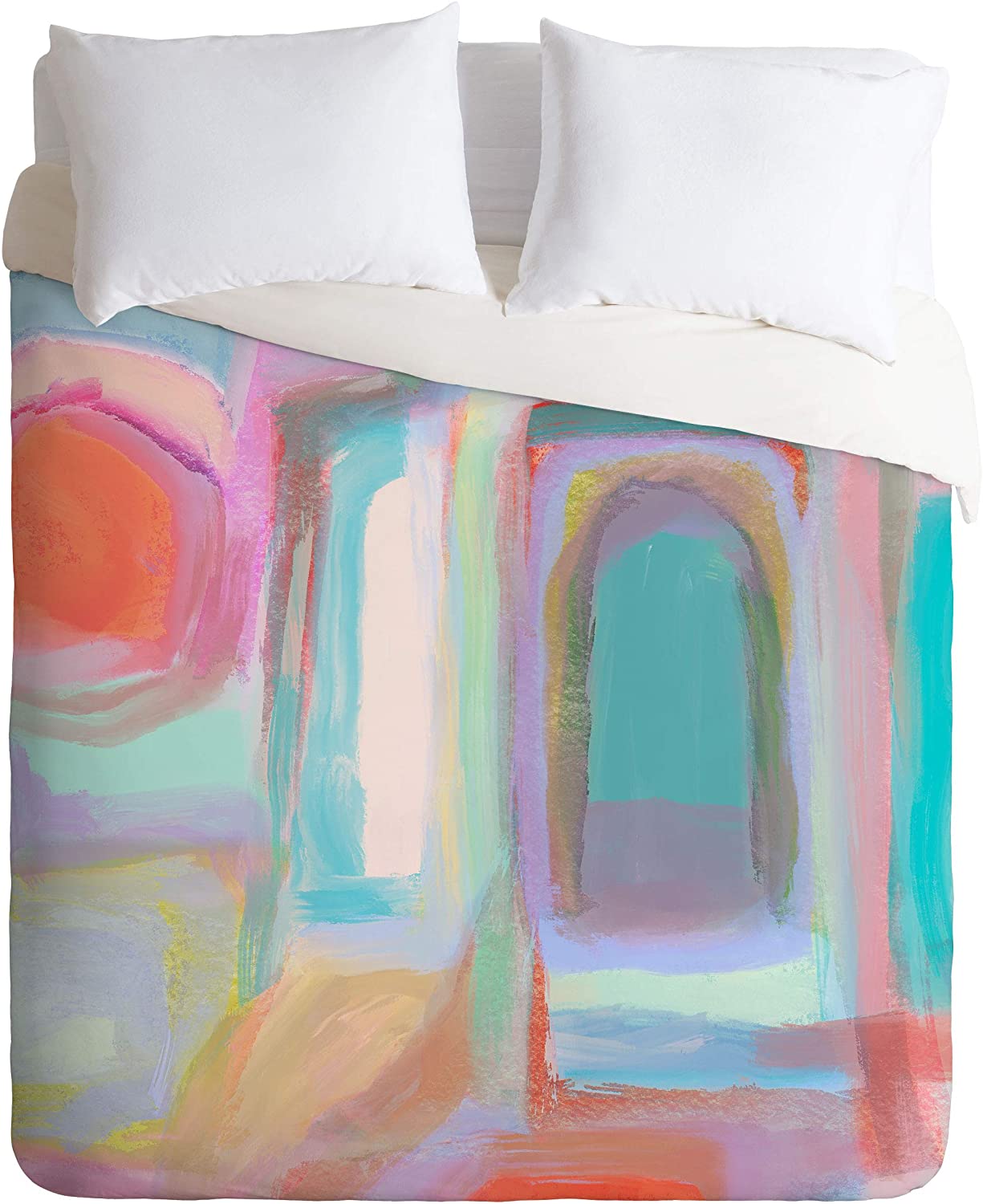 Price:$129.00 73583-dvwset Sewzinski Sanctuary Abstract Duvet Set with Pillowcase(s), Twin/XL, Multi : Home & Kitchen