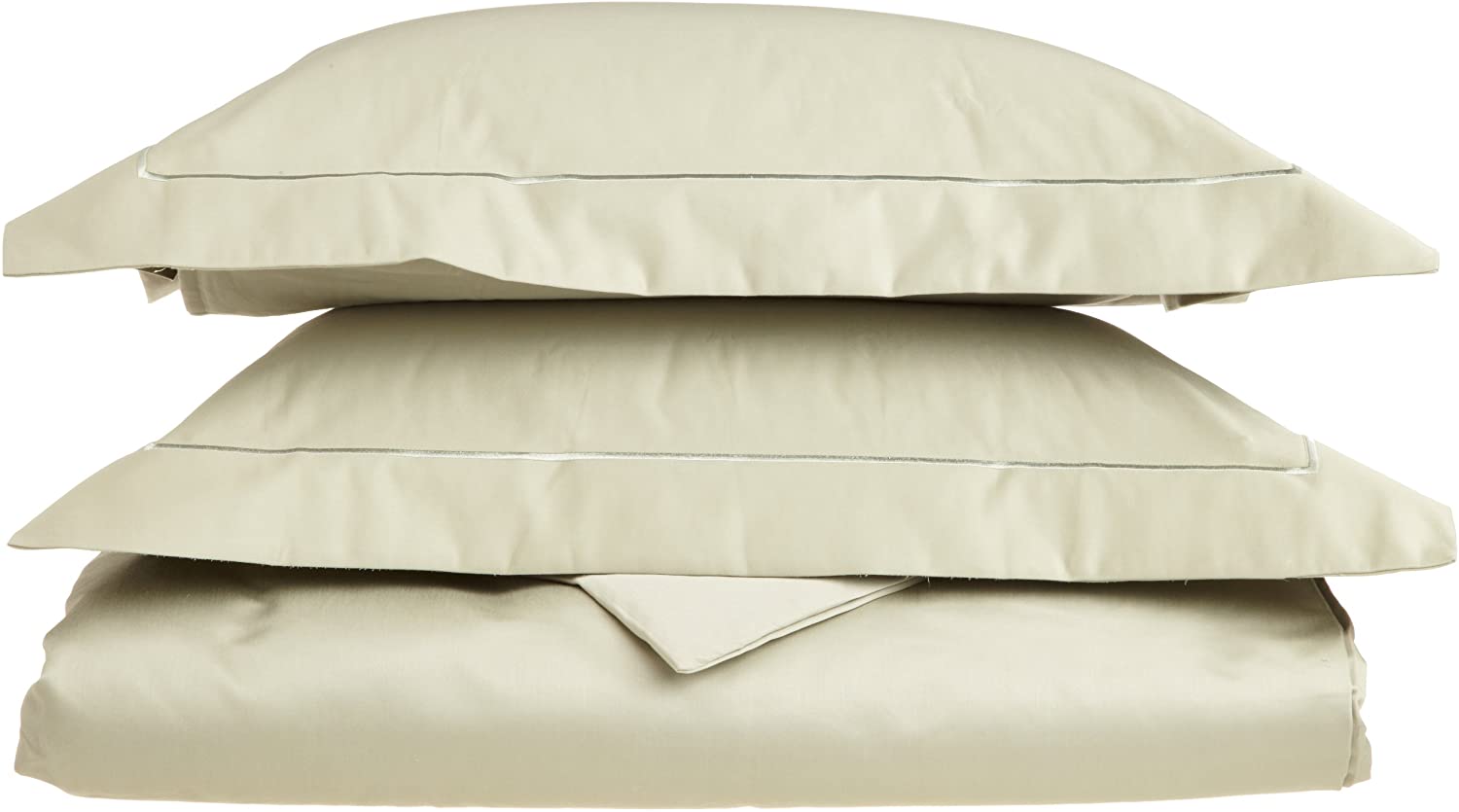 Price:$221.36 1600 Thread Count Long-Staple Combed Cotton King/California King Duvet Cover Set Solid, Sage with Sage Trim : Home & Kitchen