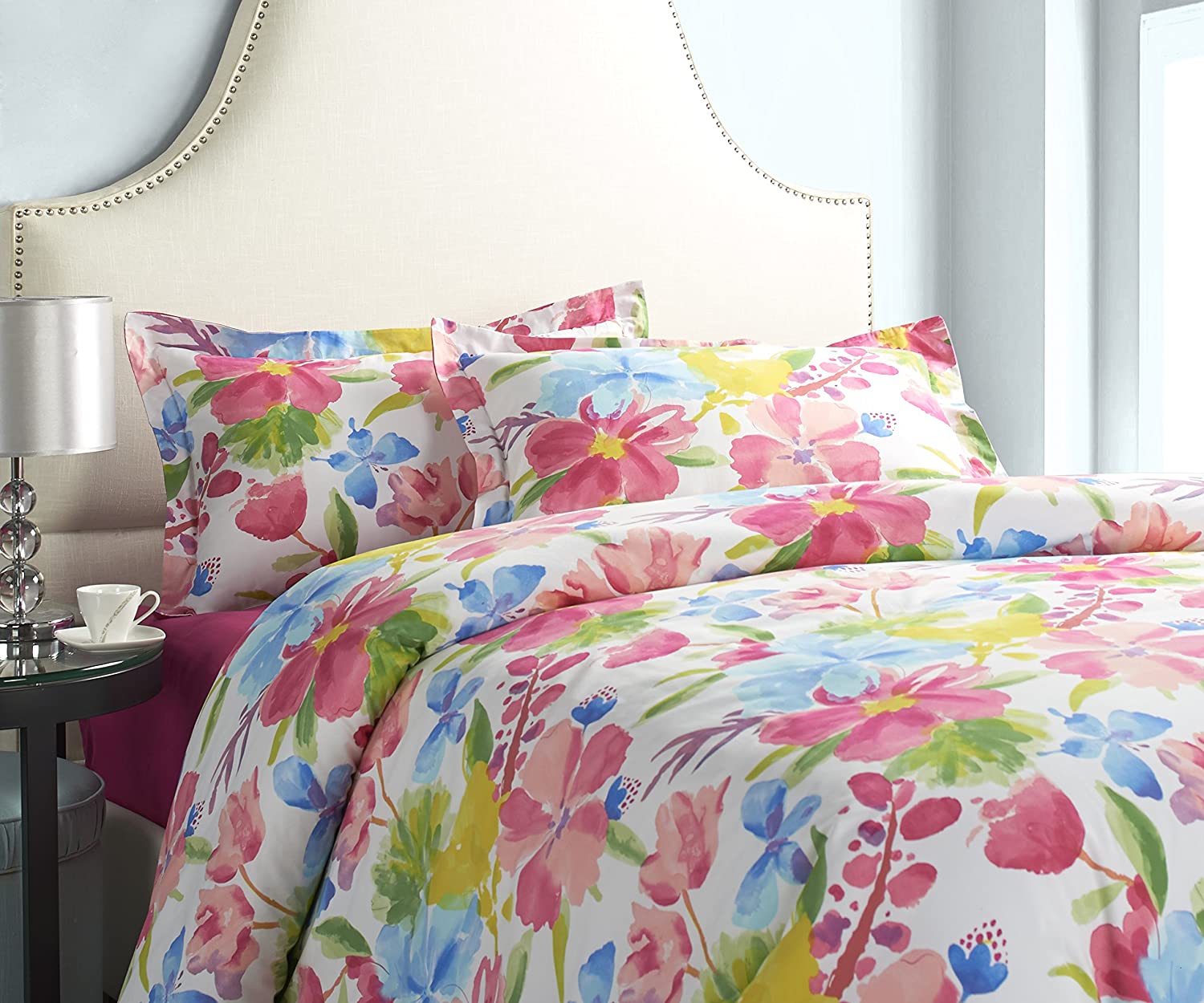 Price:$126.30 Taylor Home, 3-Piece Duvet Set, Queen, Vivid Floral : Home & Kitchen
