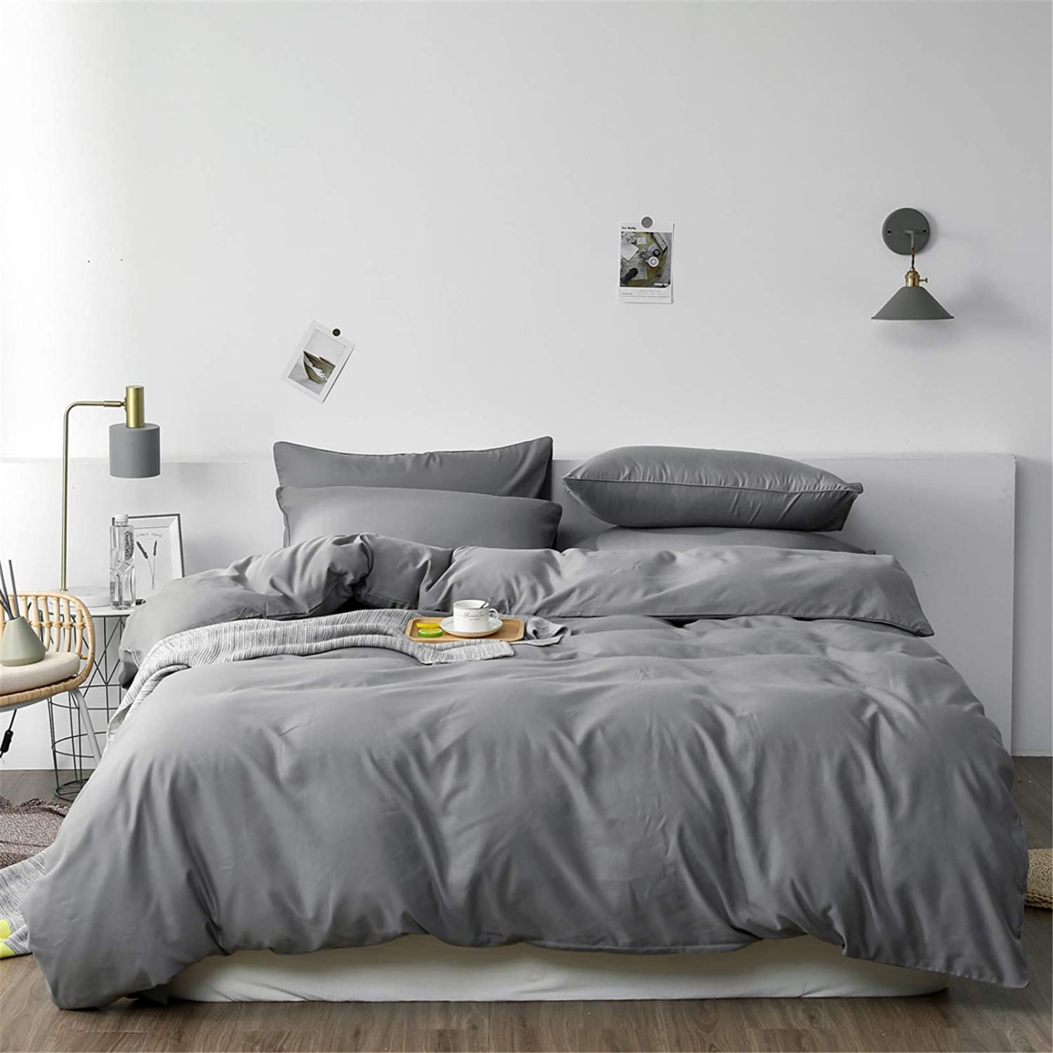 Price:$40.99 Color 3 Pcs Simply Queen Bedding Duvet Set(Duvet Cover+Pillowcase) Smooth Microfiber Twin King Bedding Sets : Everything Else