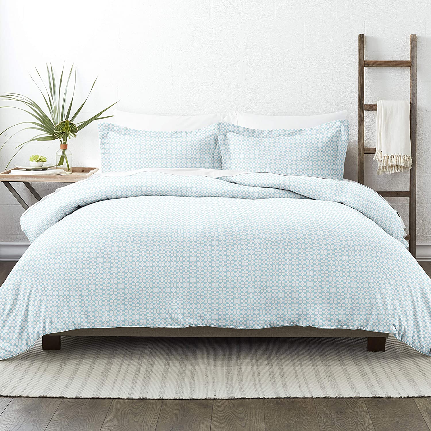 Price:$39.06 Soft Premium Duvet Cover Set Patterned, King, Starlight Aqua : Home & Kitchen
