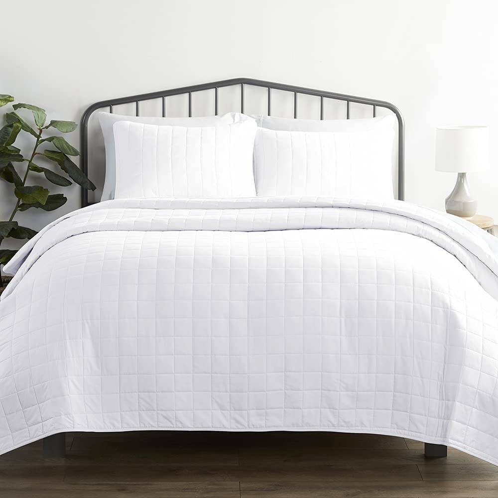 Price:$48.59 Home Square Pattern Quilted Coverlet Set, King, White : Everything Else