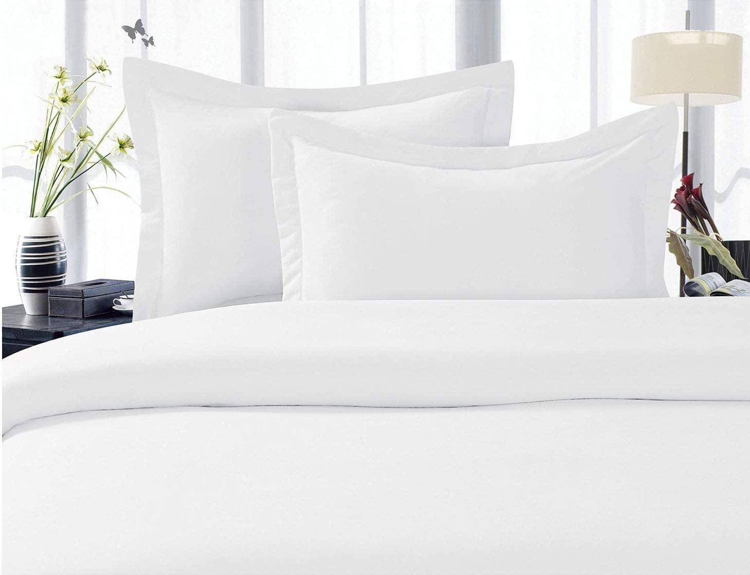 Price:$22.99 Linen Best, Softest, Coziest Duvet Cover Ever! 1500 Thread Count Egyptian Quality Luxury Super Soft Wrinkle Free 2-Piece Duvet Cover Set , Twin/Twin XL, White : Home & Kitchen