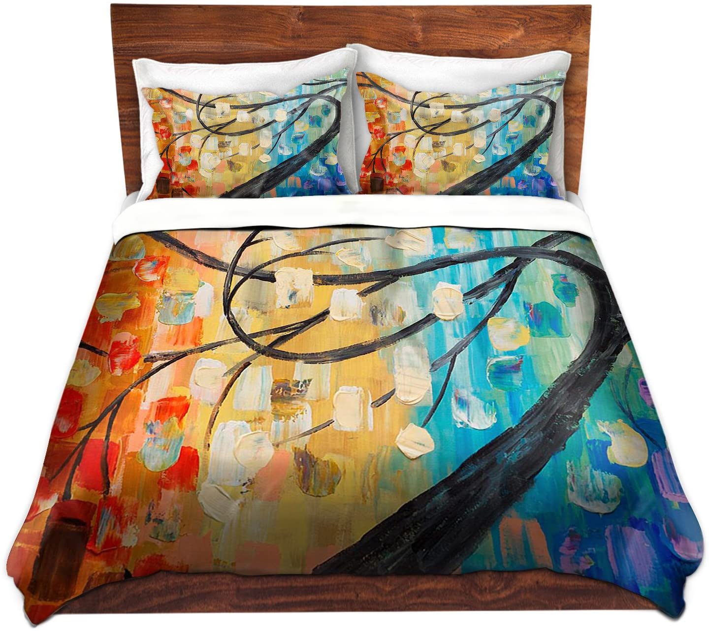 Price:$302.65 Noche duvetWOVLamFukTimAbstractTree8 Duvet Cover Brushed Twill, King Sham Set : Home & Kitchen