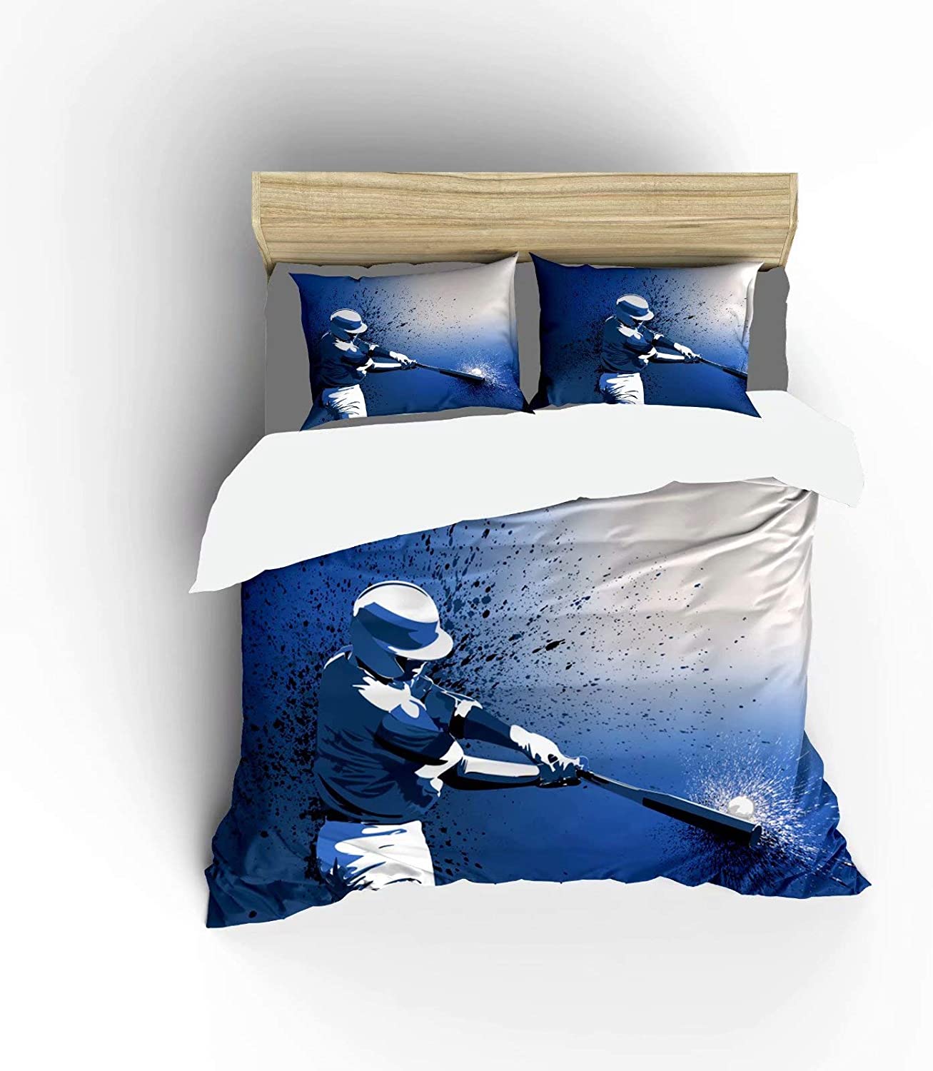 Price:$40.99 Baseball Player Batter Ultra Soft Microfiber Lightweight Quilt Cover Sets Best Decorative 2 Piece Bedding Set for Boys Girls Bedroom -1Duvet Cover + 1Pillow Sham, Twin Size : Home & Kitchen