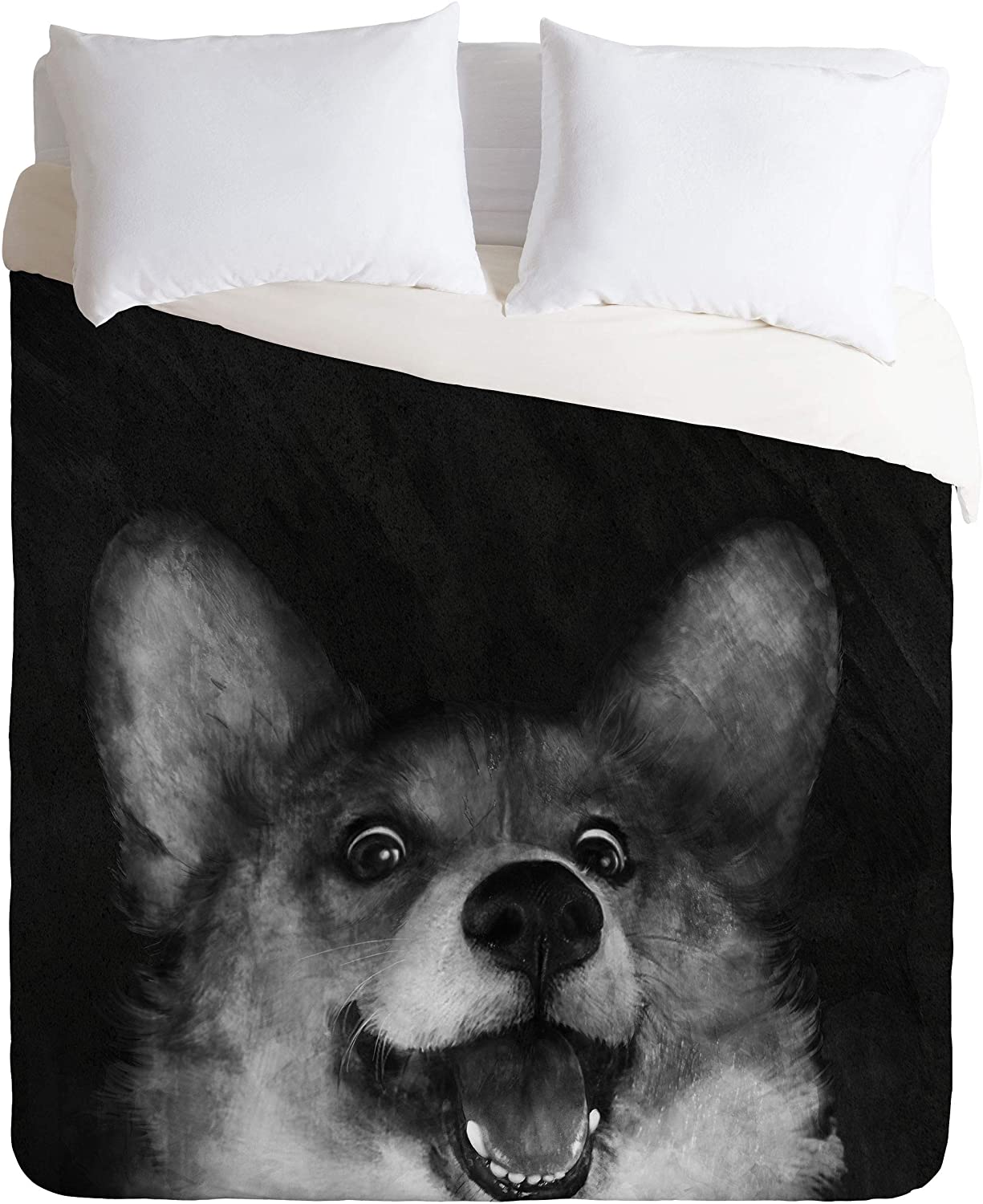 Price:$171.12 Laura Graves Sausage Fox Duvet Set with Pillowcase(s), King, Black : Everything Else