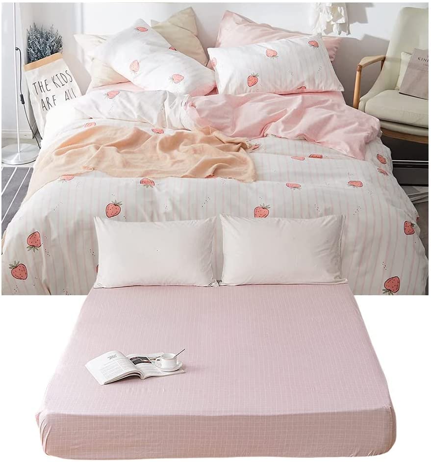 Price:$48.59 PCS Kawaii Pink Strawberry Bedding Set【1 Twin Duvet Cover + 2 Standard Pillowcases + 1 Twin Fitted Sheet】 : Home & Kitchen