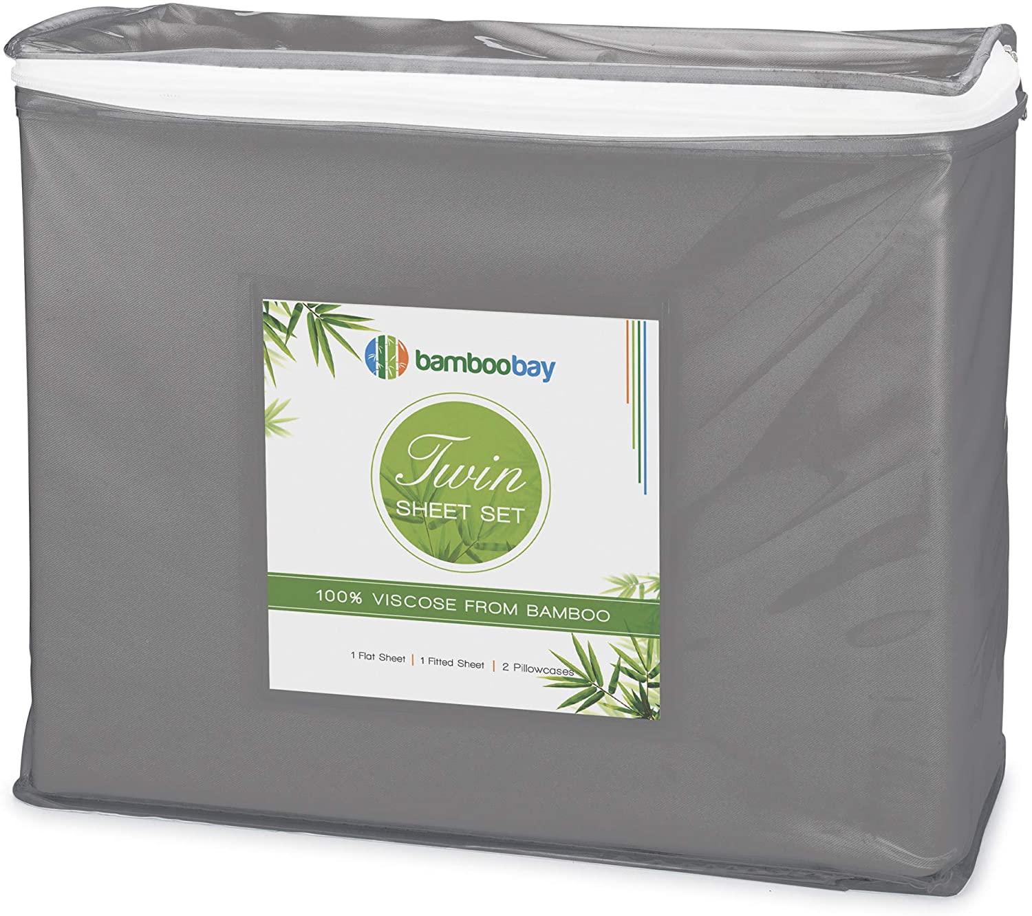 Price:$69.98 Bay Luxury Sheets Twin Size, Great Cooling Sheets, Ultra Soft Sheets, 100% Organic, Deep Pockets, 4 Piece, Dk Grey : Home & Kitchen