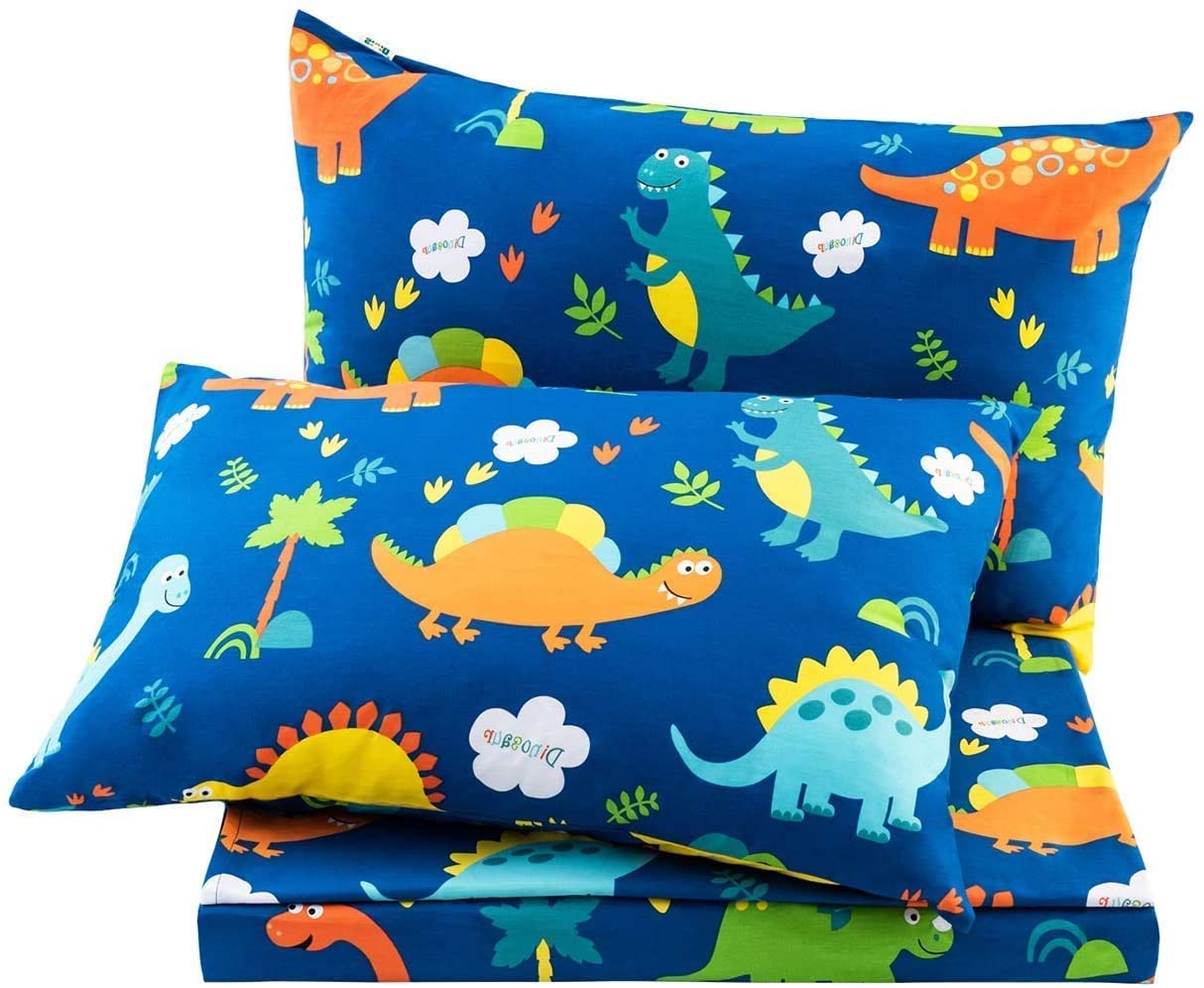 Price:$77.99 Kids Weighted Blanket 5lbs & Kids Duvet Cover & Bedding Sheet Sets (2+3 Pieces) Bundle Sales, 100% Cotton, 36x48 Inches, Blue Dinosaur : Home & Kitchen