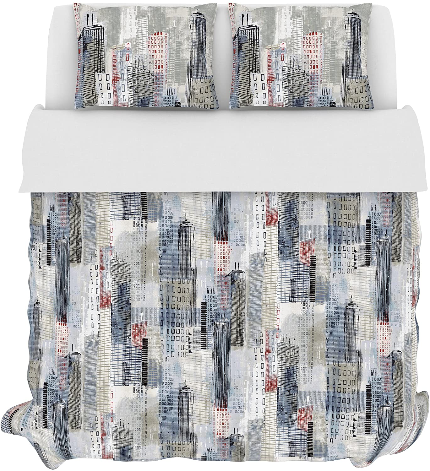 Price:$126.85 Skyline Duvet Set, Full/Queen, Chrome : Home & Kitchen