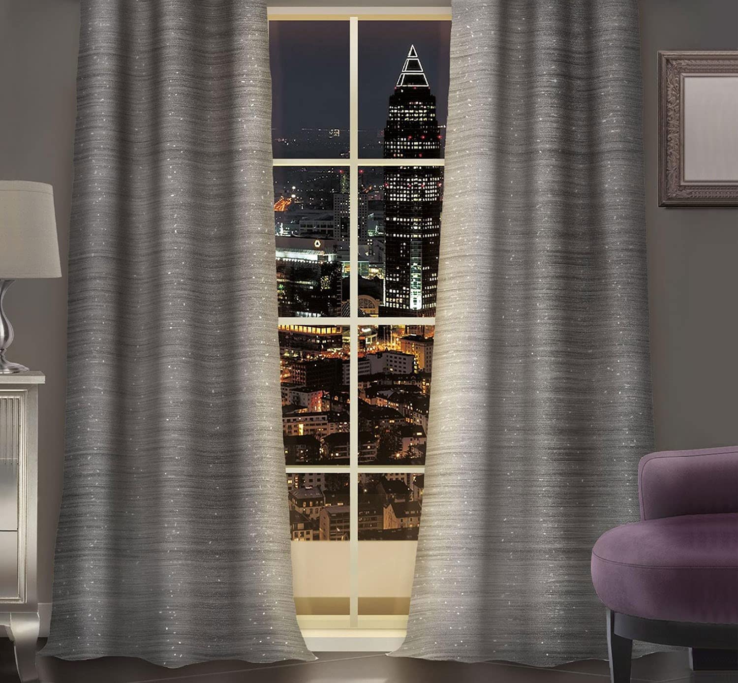Price:$94.98 Cotton Seersucker Duvet Cover Set with Shiny Textured Window Curtain Panels : Home & Kitchen