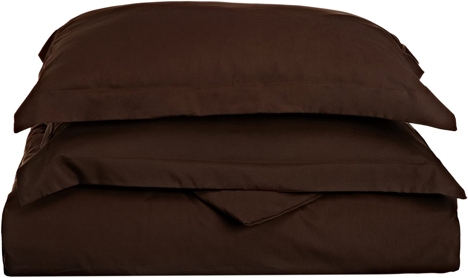 Price:$41.99 Loe Silky Soft Solid Microfiber Luxury 3-Piece Duvet Cover Set, Includes Pillow Shams-Full/Queen, Chocolate Brown : Home & Kitchen