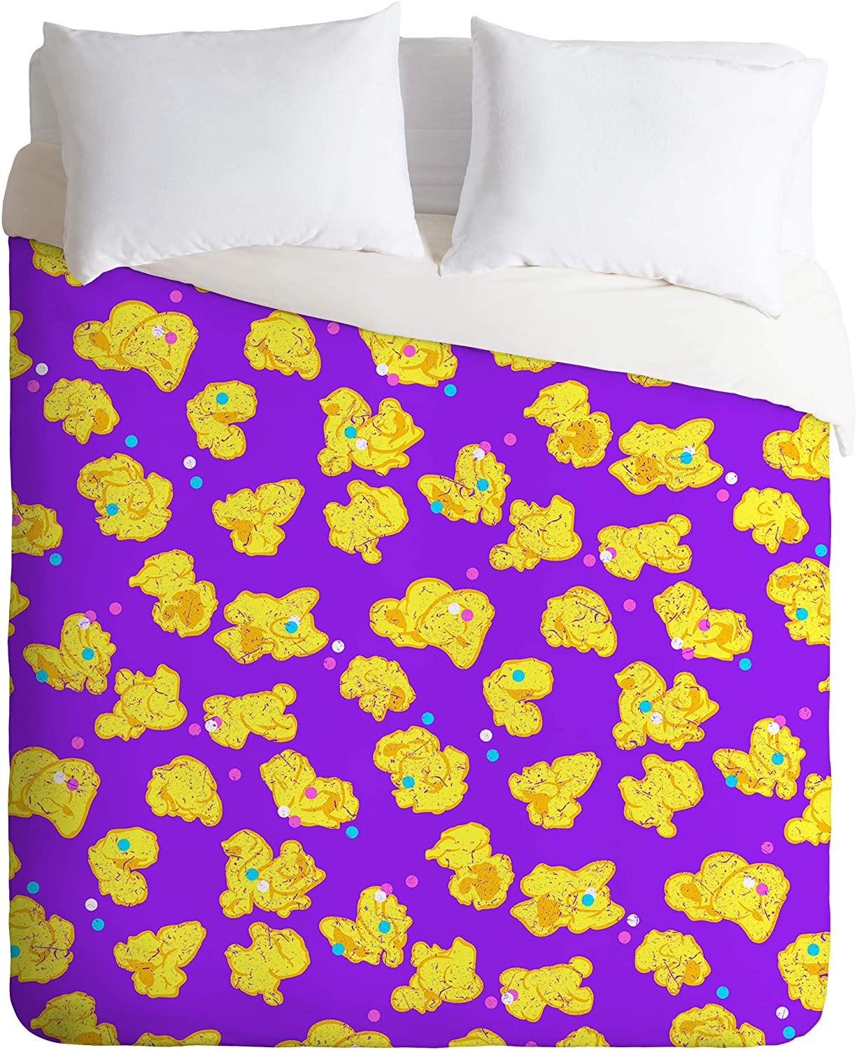 Price:$149.00 62200-dvwseq Evgenia Chuvardina Popcorn Duvet Set with Pillowcase(s), Queen/Full, Purple : Home & Kitchen