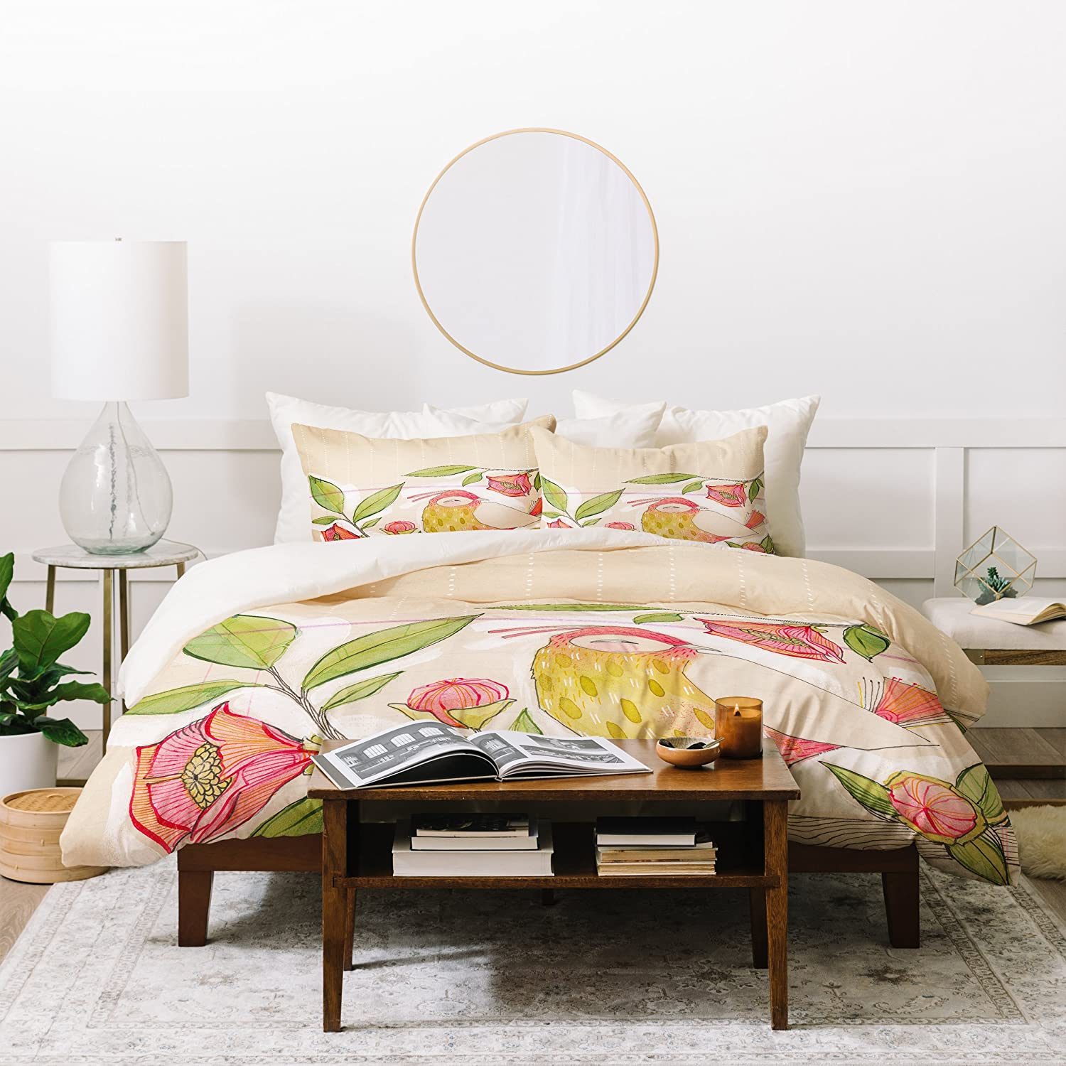 Price:$204.12 Designs Cori Dantini Little Bird On A Flowery Branch Duvet Set, 3 Piece : Home & Kitchen