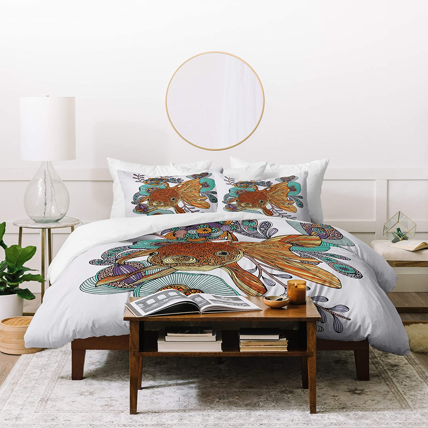 Price:$177.24 Designs Valentina Ramos Little Fish Duvet Set with Two Pillow Shams, Queen/Full, Multi : Home & Kitchen