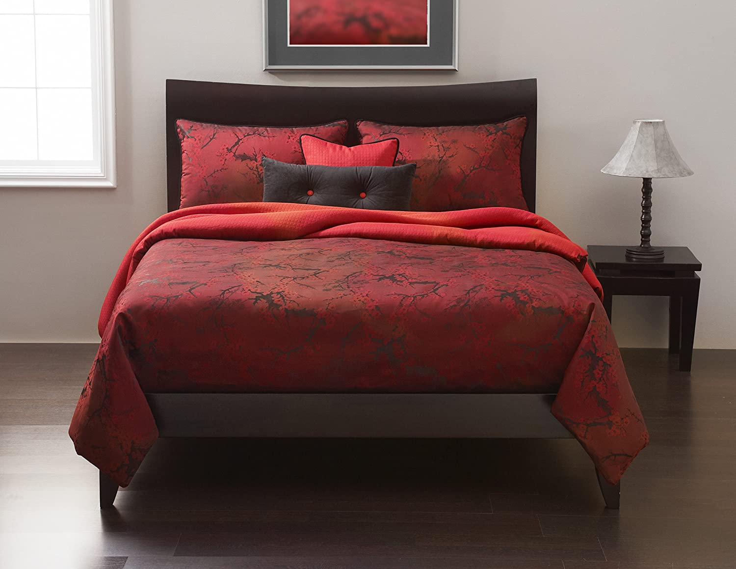 Price:$420.14 6-Piece Cherry Blossom Brick Duvet Set, Full : Home & Kitchen