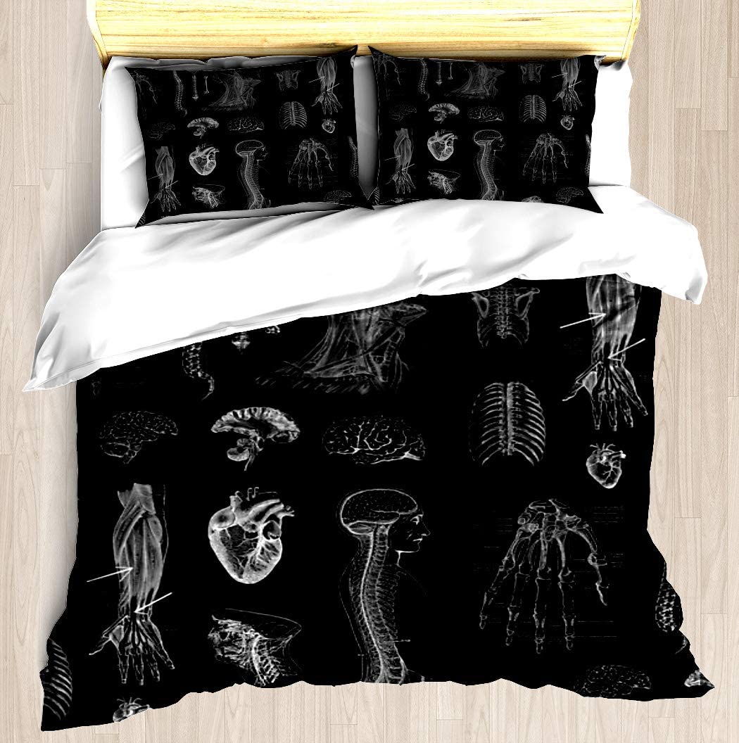 Price:$69.99 Vintage Anatomy Print - Duvet Cover Set Soft Bedding Set Pillowcase Bed Set Unique Printed Floral Pattern Design Duvet Covers Blanket Cover Queen/Full Size : Home & Kitchen