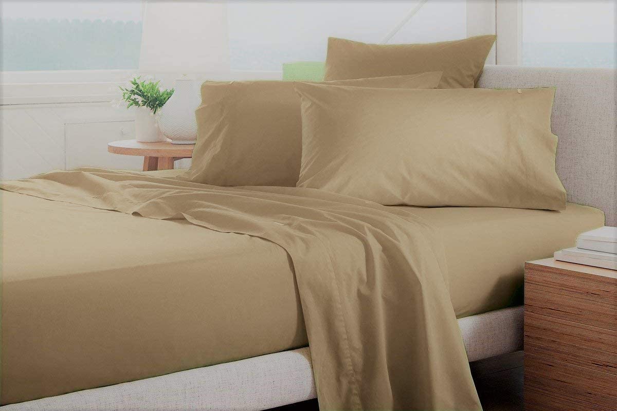 Price:$59.99 Cover with Zipper Closure 1pc Cover Set Queen (88'' x 88'') Size with Corner Ties,100% Egyptian Cotton 1000 Thread Count ( Queen Size Taupe Solid ) : Home & Kitchen
