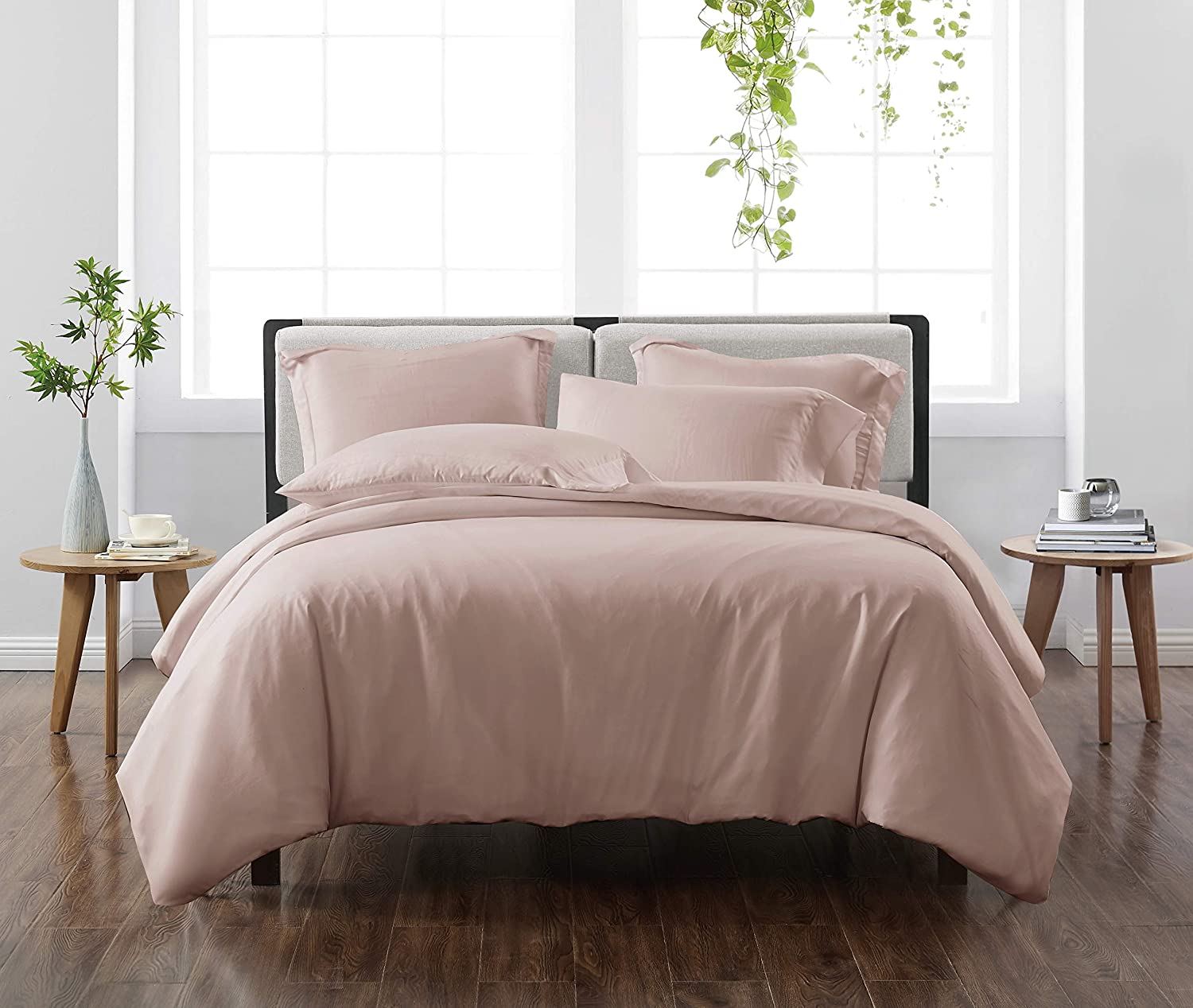Price:$23.64 - Solid 2 Piece Duvet and Sham Set Heritage Collection, Easy Care Microfiber - Twin/Twin XL - Blush : Home & Kitchen