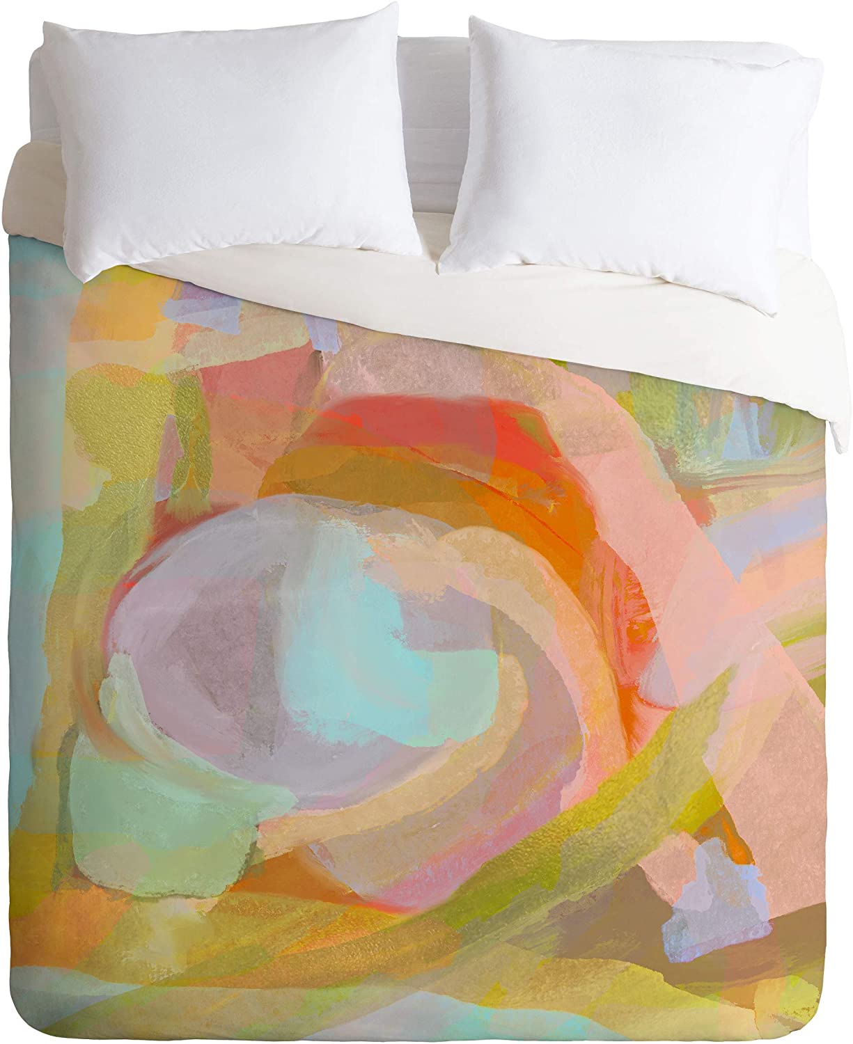 Price:$149.00 73580-dvwseq Sewzinski Roundabout Abstract Duvet Set with Pillowcase(s), Queen/Full, Multi : Home & Kitchen