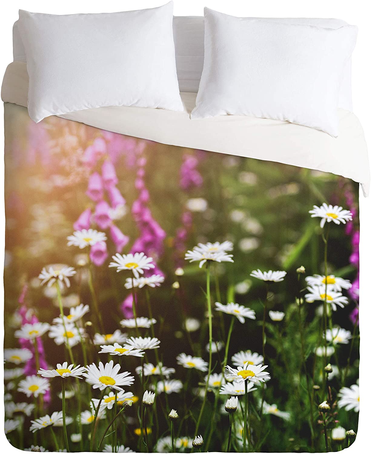 Price:$179.00 70426-dvqsek Nature Magik Wildflower Adventure Duvet Set with Pillowcase(s), King, Green : Home & Kitchen
