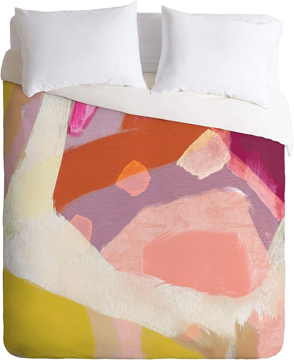 Price:$149.00 73316-dvwseq Sewzinski Ablaze Abstract Duvet Set with Pillowcase(s), Queen/Full, Multi : Home & Kitchen