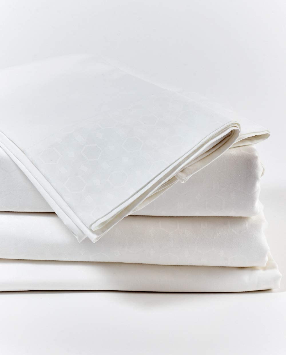 Price:$221.97 Etc Hexagon 100% Cotton Sheet Set with Duvet Cover, Queen, White : Home & Kitchen
