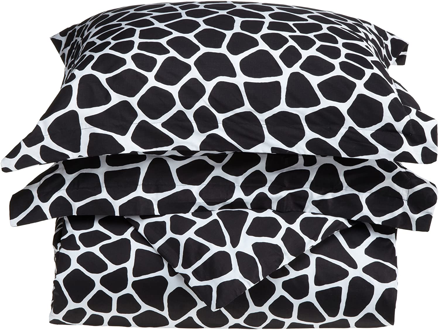 Price:$39.42 Home Regal Collection 300 Thread-Count Giraffe Print King 3-Piece Duvet Set, Black/White : Home & Kitchen