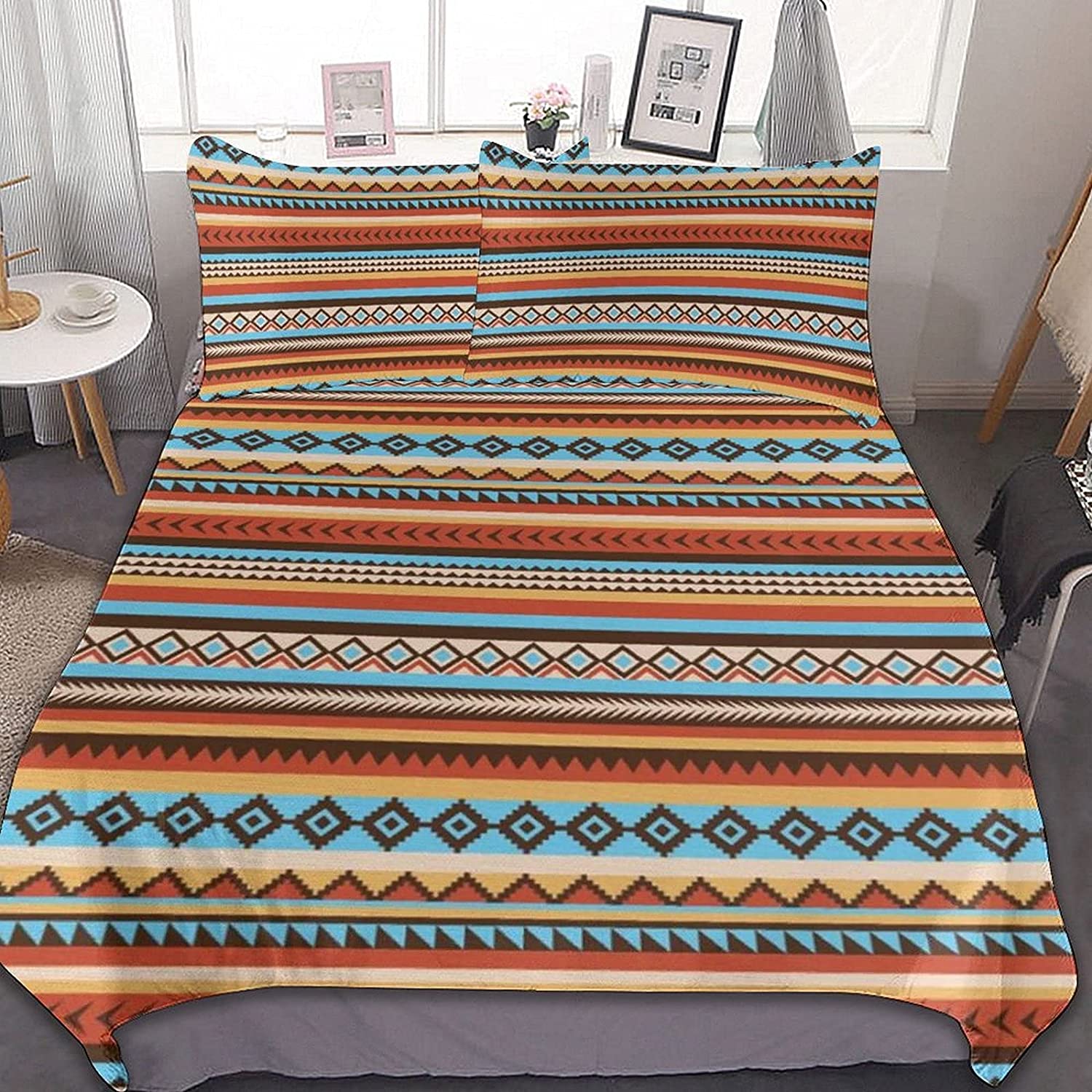 Price:$39.99 Native Pattern Bedding Sets Quilt Set Lightweight Duvet Comforter Set Cover Set for All Season 3 Pieces Queen/Twin Size（1 Quilt Cover + 2 Pillowcases） 86"x70" : Home & Kitchen