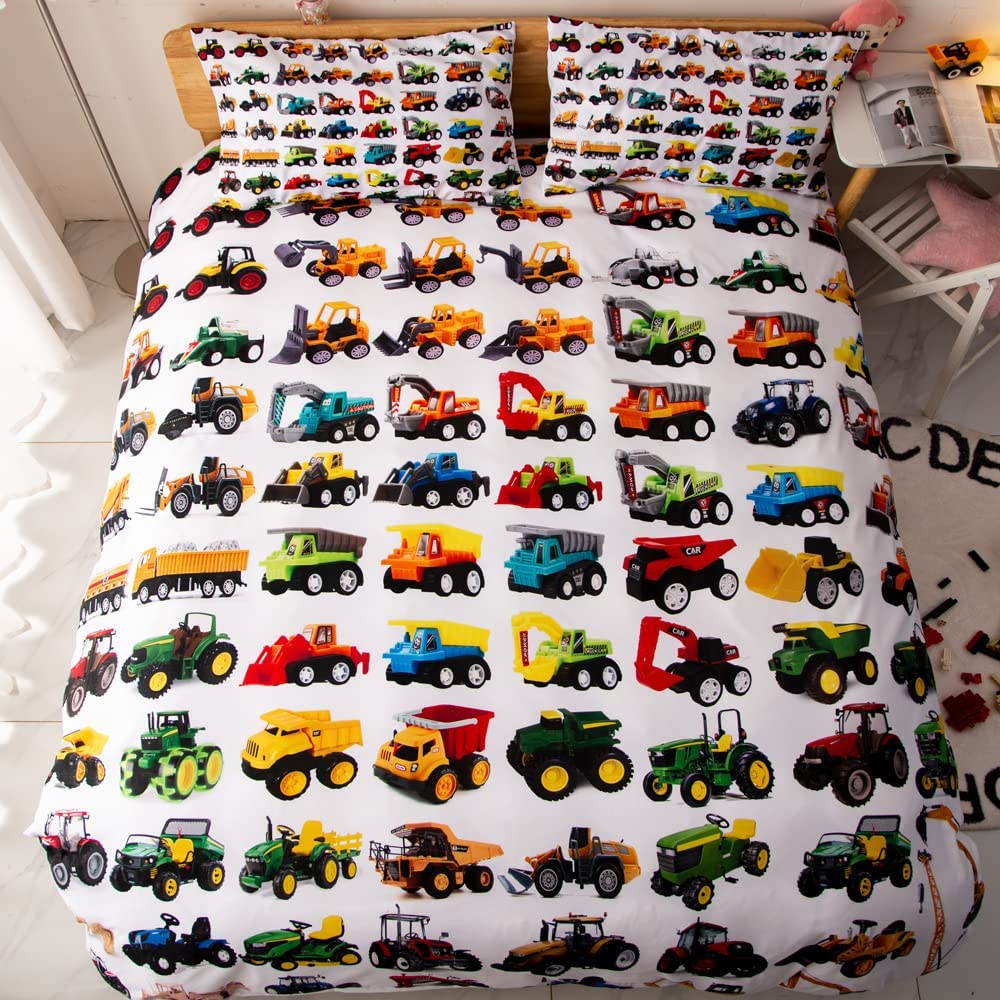 Price:$48.99 Anime Bedding Duvet Covers 3D Print Bedding Sets Soft Full/Twin Size for Teen Kid's Children(No Comforter) (Trucks-3, Twin-68"x86") : Home & Kitchen