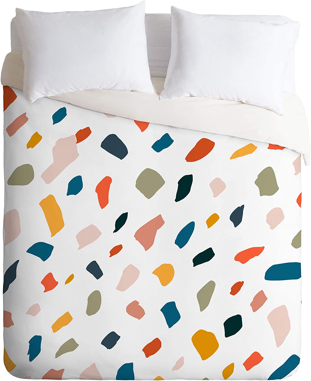 Price:$129.99 83 Oranges Terrazzo Love Duvet Set with Pillowcase(s), Twin, White : Everything Else