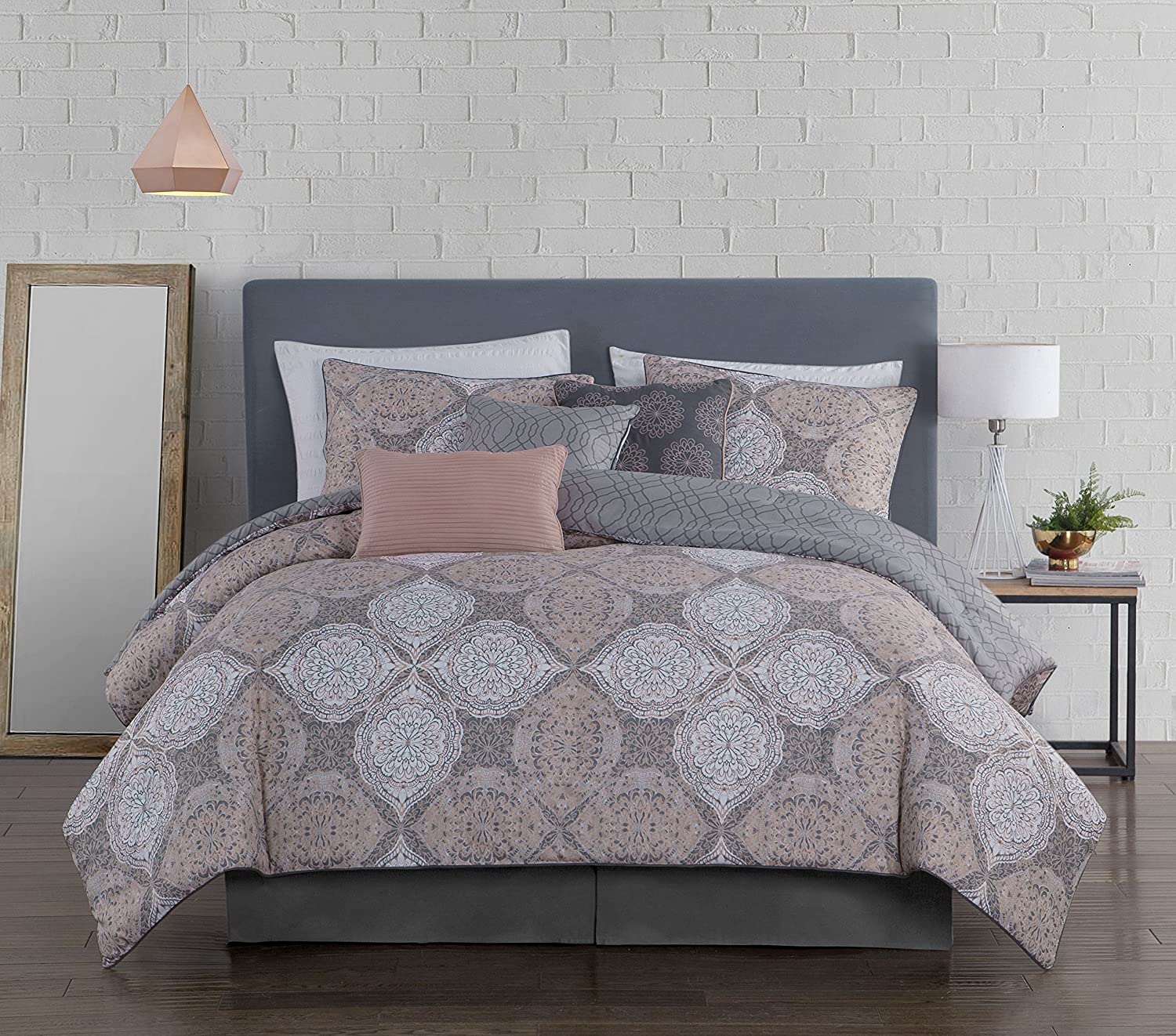 Price:$73.45 Manor Demi 5-Piece Duvet Cover Set, Queen, Blush : Everything Else