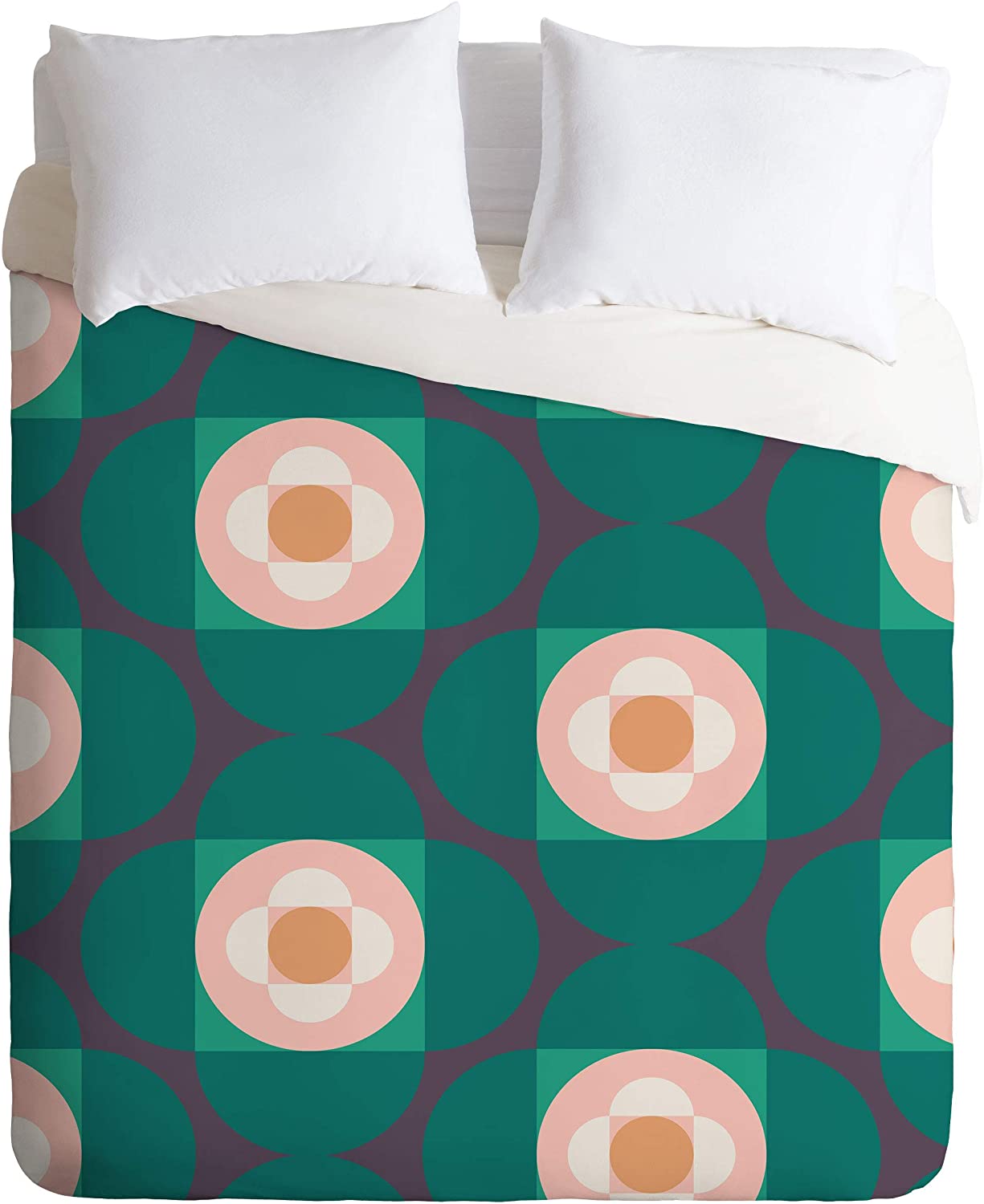 Price:$129.00 73492-dvwset Beshka Kueser Flower Shapes Green Duvet Set with Pillowcase(s), Twin/XL, Green : Home & Kitchen