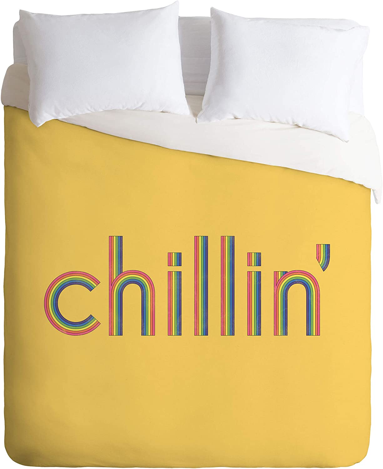 Price:$149.00 69927-dvwseq Julia Walck Chillin Duvet Set with Pillowcase(s), Queen/Full, Yellow : Home & Kitchen