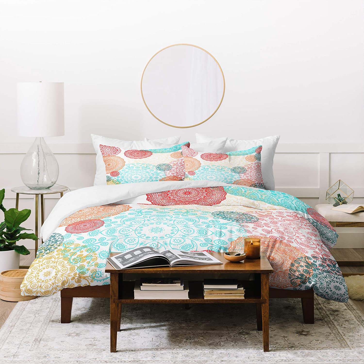 Price:$203.06 Designs Monika Strigel Happy Go Lucky Duvet Set with Two Pillow Shams, King, Multi : Home & Kitchen