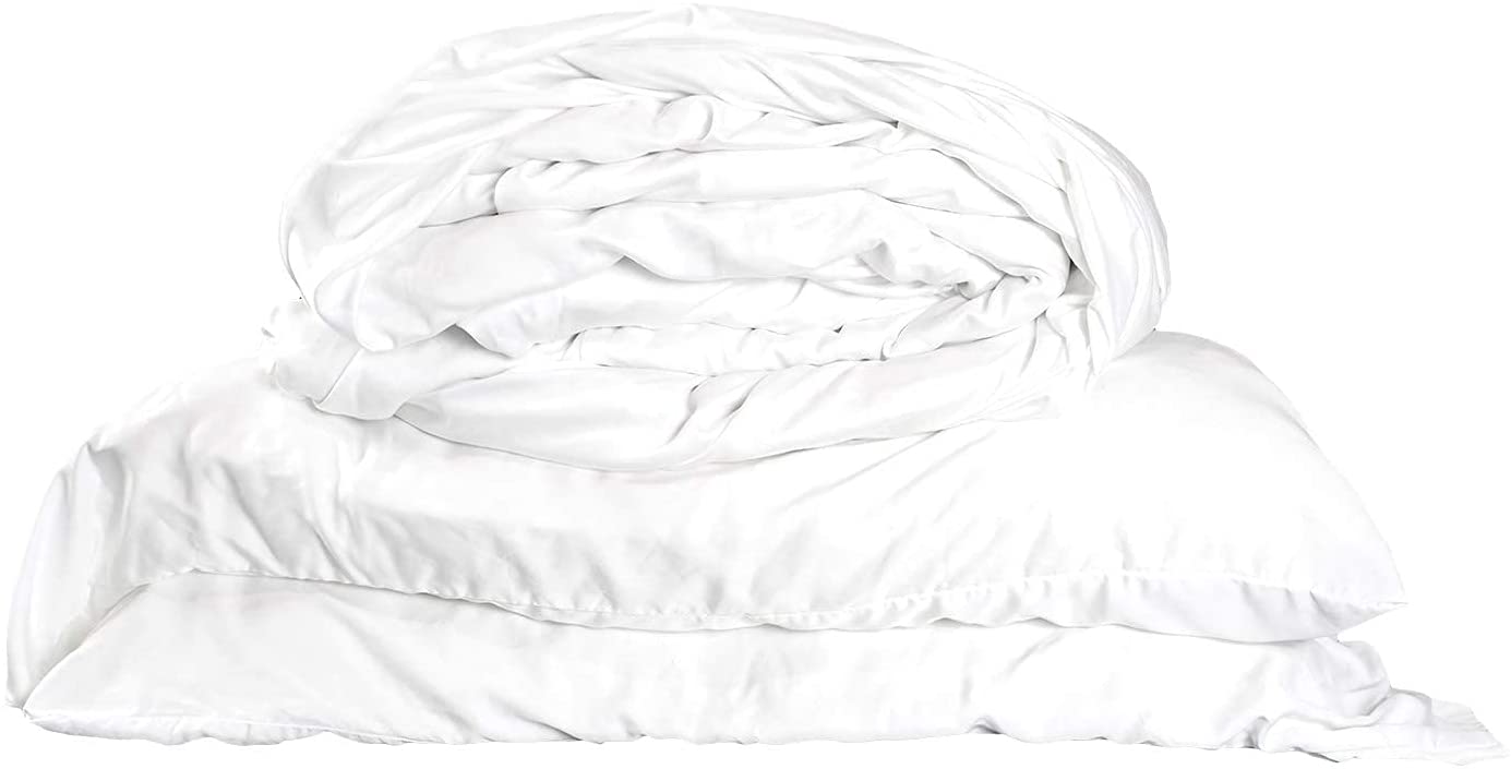 Price:$201.00 100% Bamboo 7pc Bundle Sheet Set / Duvet Set Soft White Modern Look Bedding (King) : Home & Kitchen