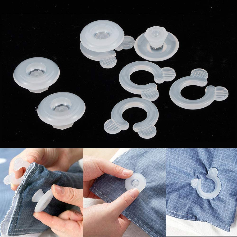 Price:$9.99 20 Set Duvet Comforter Clips, Comforter Grippers, Bed Duvet Donuts Holders, Fasteners Keep Corner in Place : Home & Kitchen