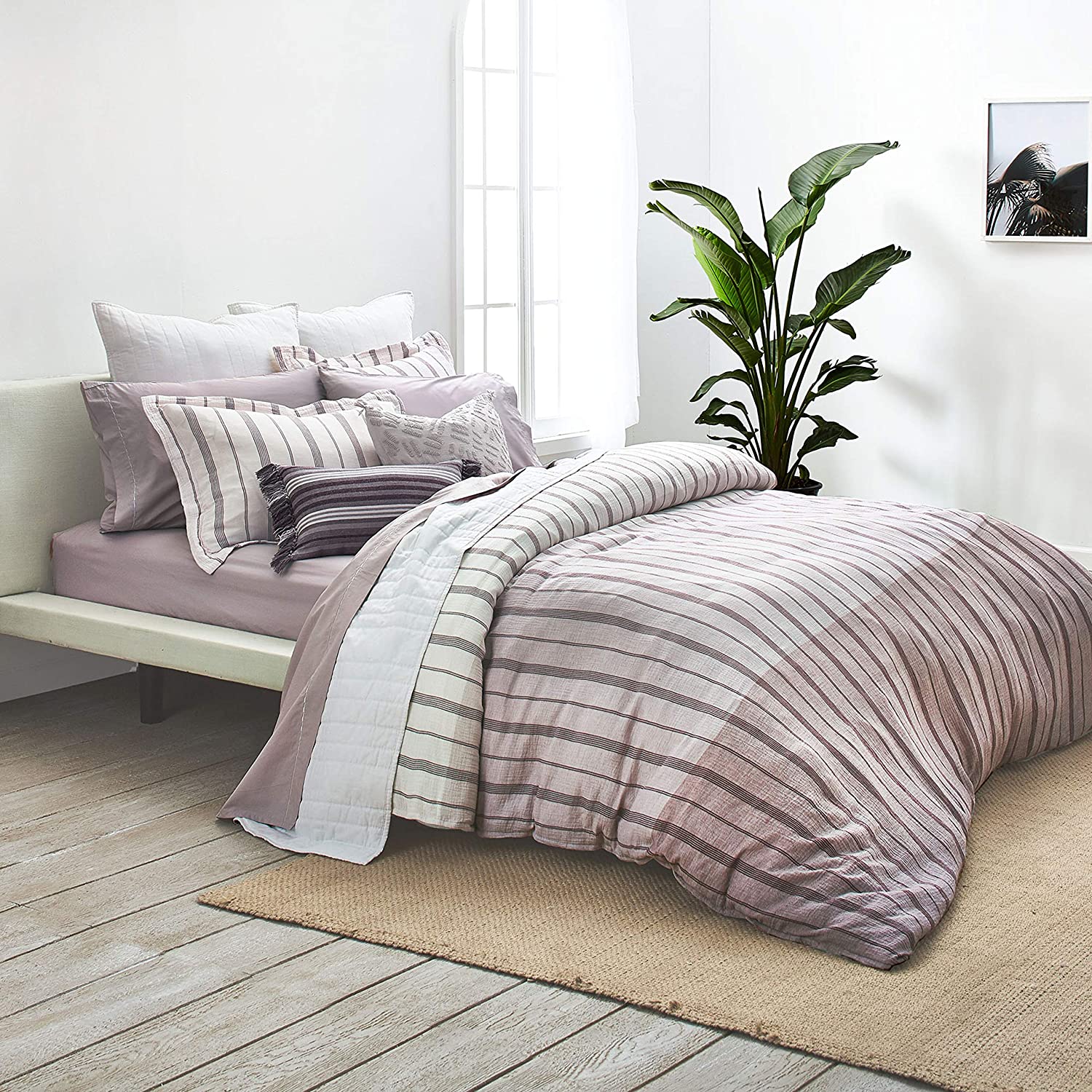 Price:$200.00 Home Venice Duvet Set, King, Smoky Purple : Home & Kitchen