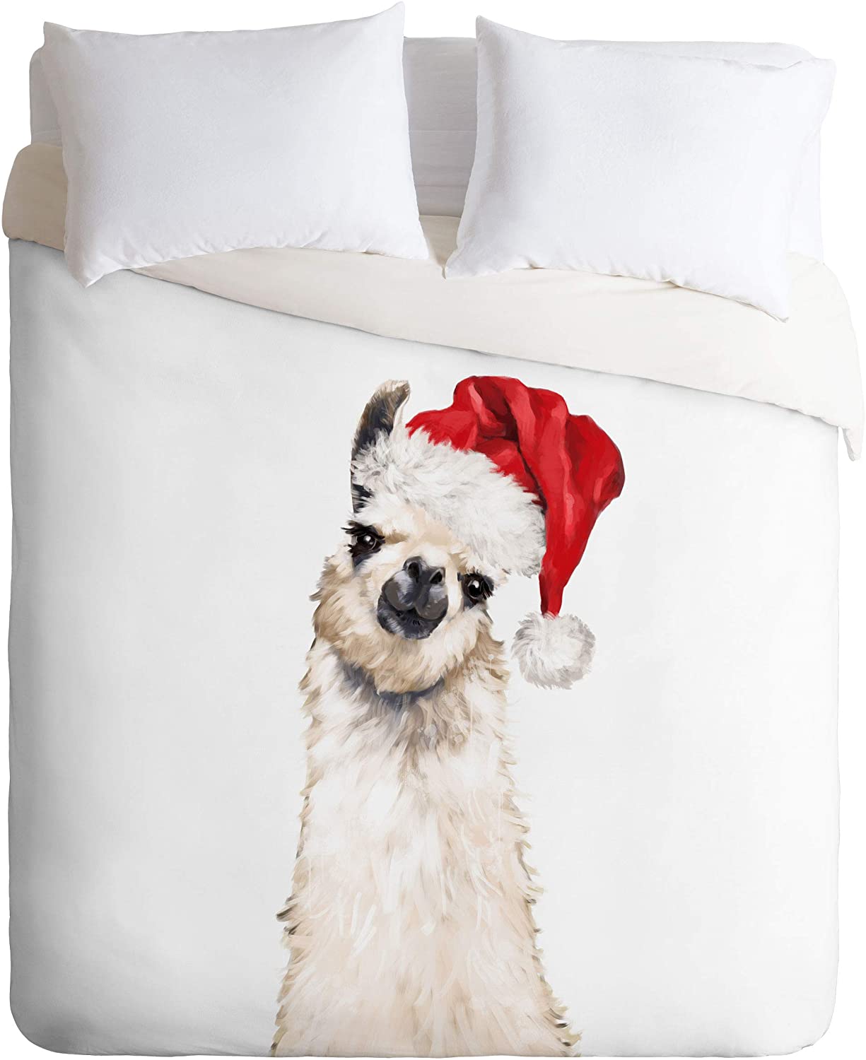 Price:$171.13 Big Nose Work Christmas Llama Duvet Set with Pillowcase(s), King, White : Everything Else