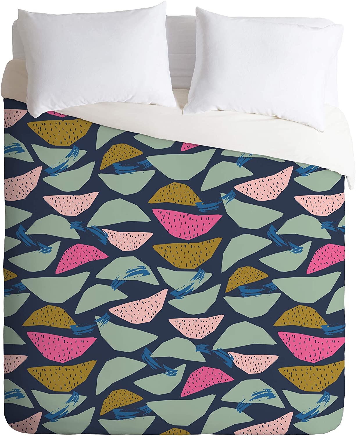 Price:$149.00 66062-dvwseq Studio Maluda Urban Halves Duvet Set with Pillowcase(s), Queen/Full, Blue : Home & Kitchen