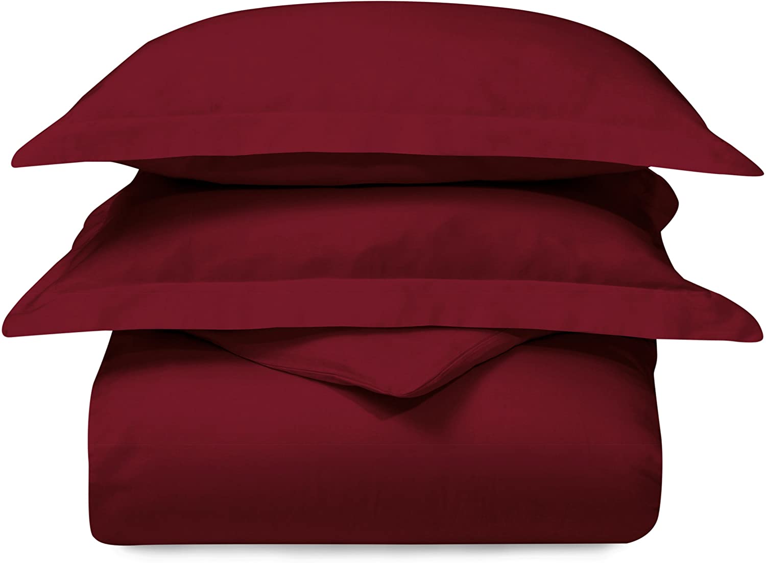 Price:$62.54 100% Cotton King/Cal King Duvet Set Burgundy : Home & Kitchen